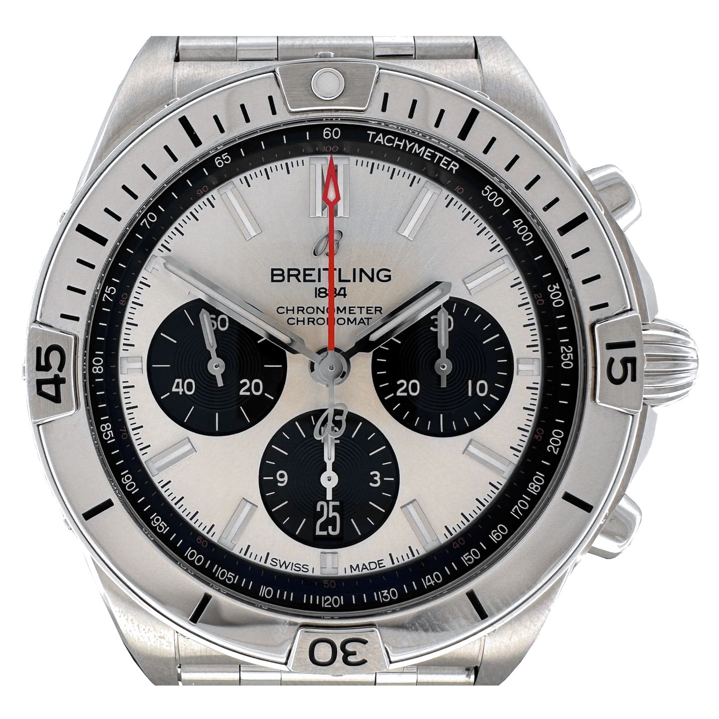 Breitling Chronomat 42 AB0134101G1A1 (2023) - Zilver wijzerplaat 42mm Staal (1/7)