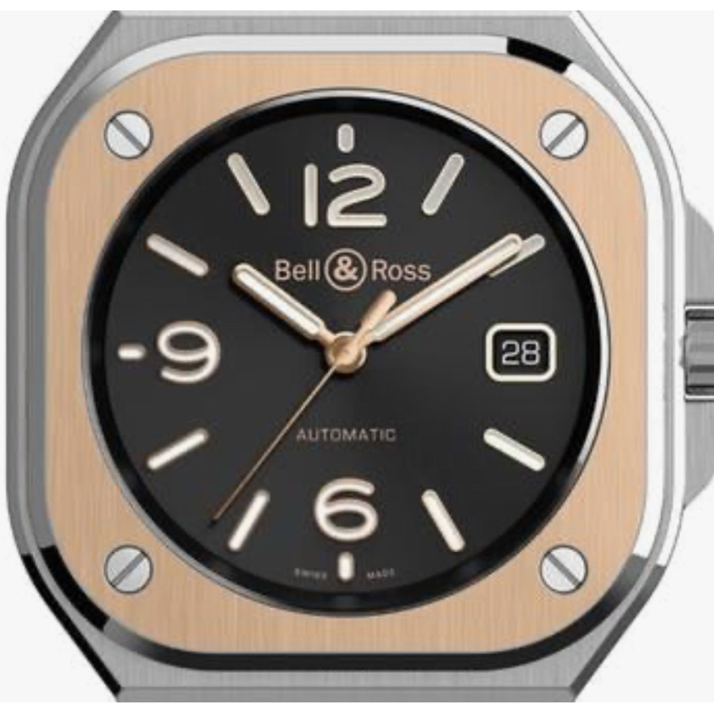 Bell & Ross BR 05 BR05A-BL-STPG/SRB (2024) - Zwart wijzerplaat 40mm Goud/Staal (1/1)