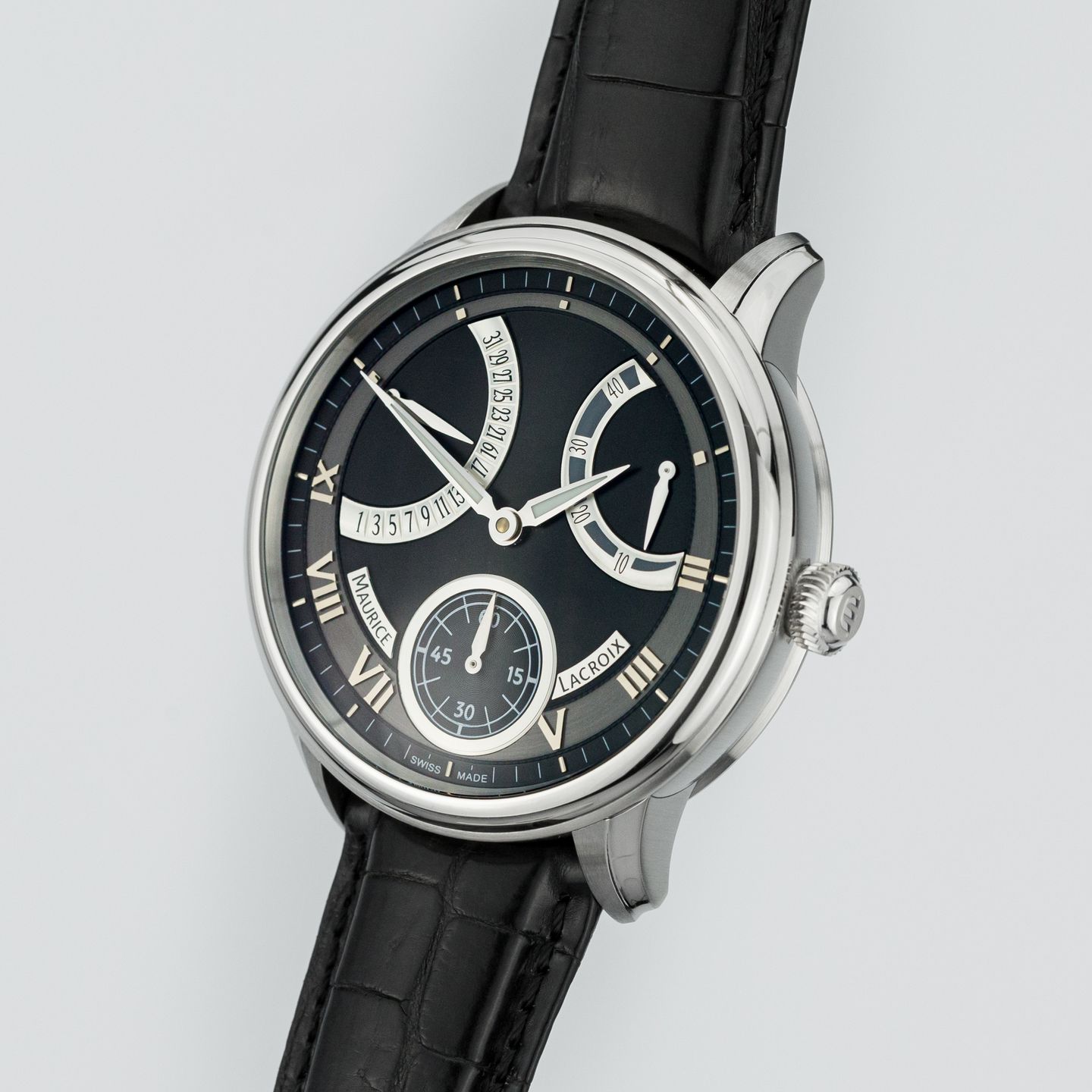 Maurice Lacroix Masterpiece MP7268-SS001-310 (Unknown (random serial)) - Black dial 46 mm Steel case (3/8)