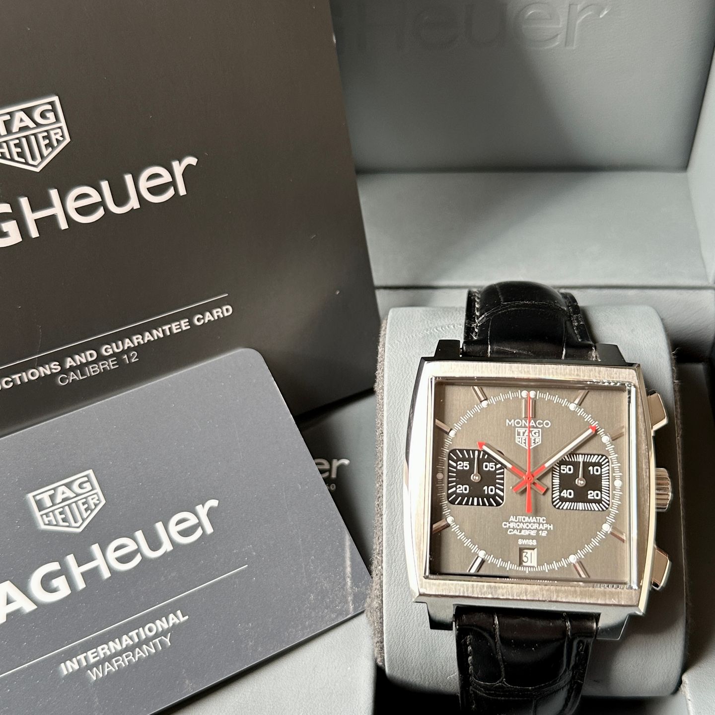TAG Heuer Monaco CAW211J (2019) - Grey dial 39 mm Steel case (7/8)