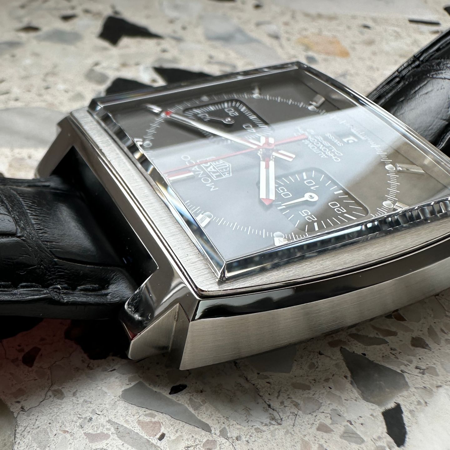 TAG Heuer Monaco CAW211J (2019) - Grey dial 39 mm Steel case (5/8)