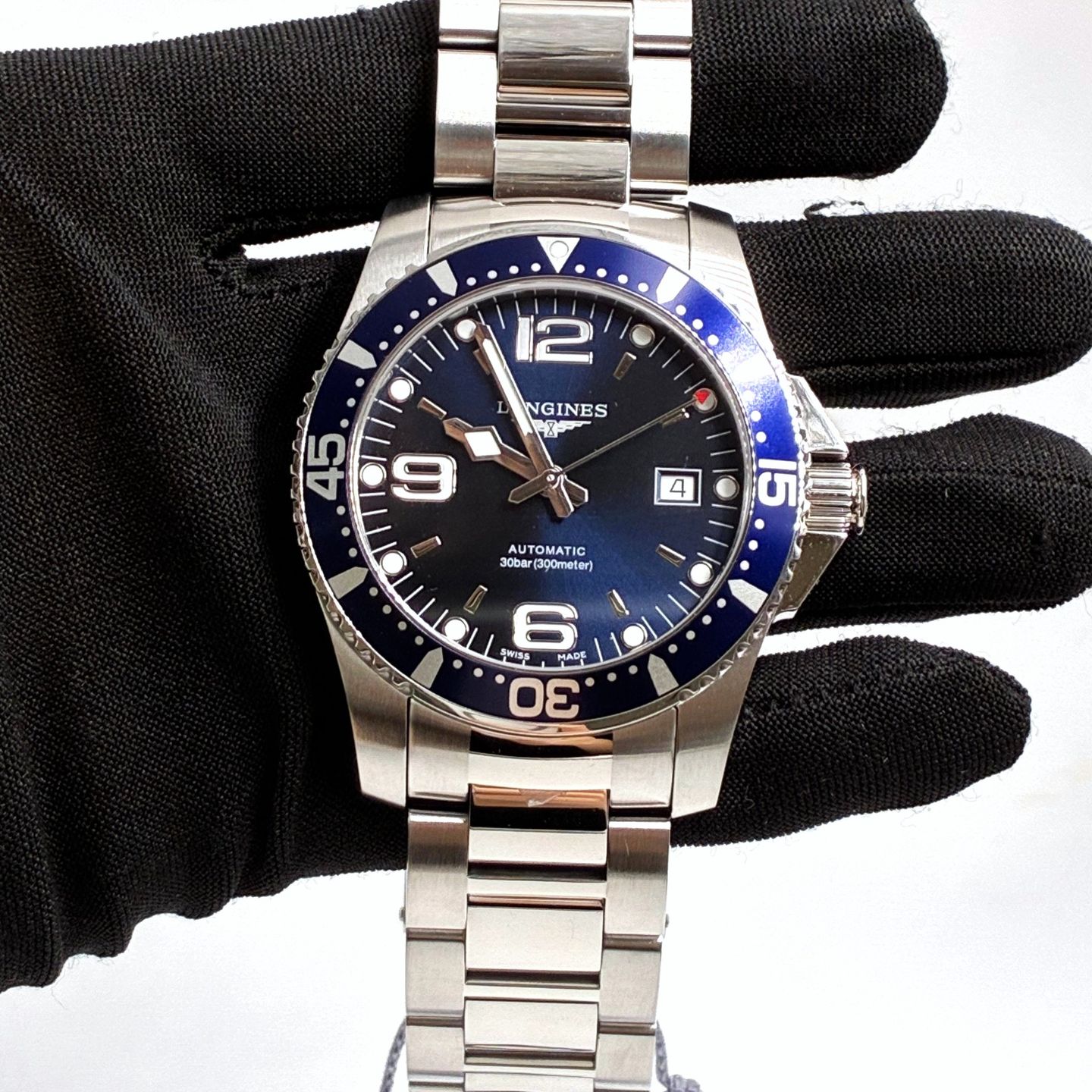 Longines HydroConquest L3.742.4.96.6 (2025) - Blue dial 41 mm Steel case (7/7)