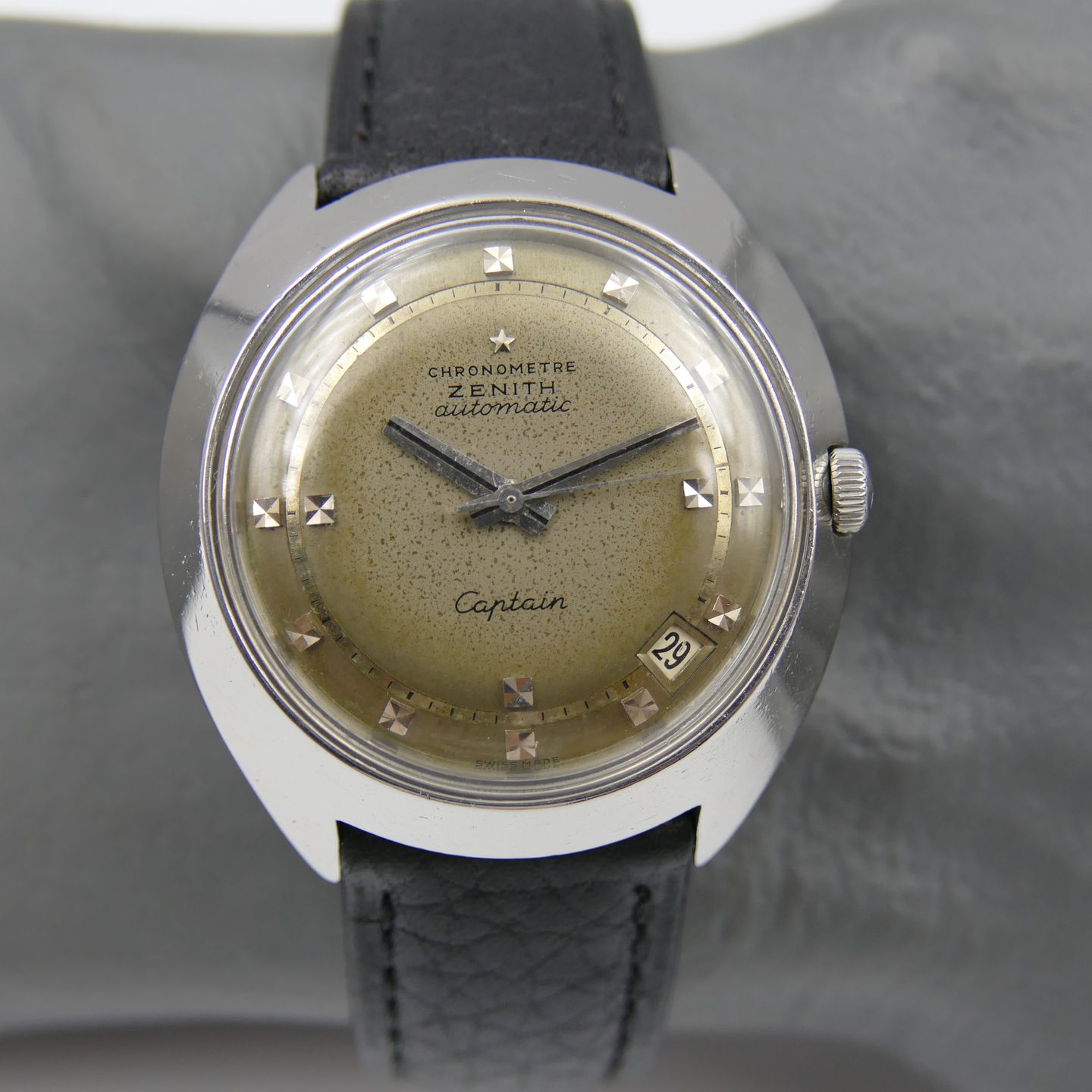 Zenith Vintage 60's vintage watch mens Chronometre Zenith Captain auto 2542 PC ref. 8511 Turtle - (5/8)