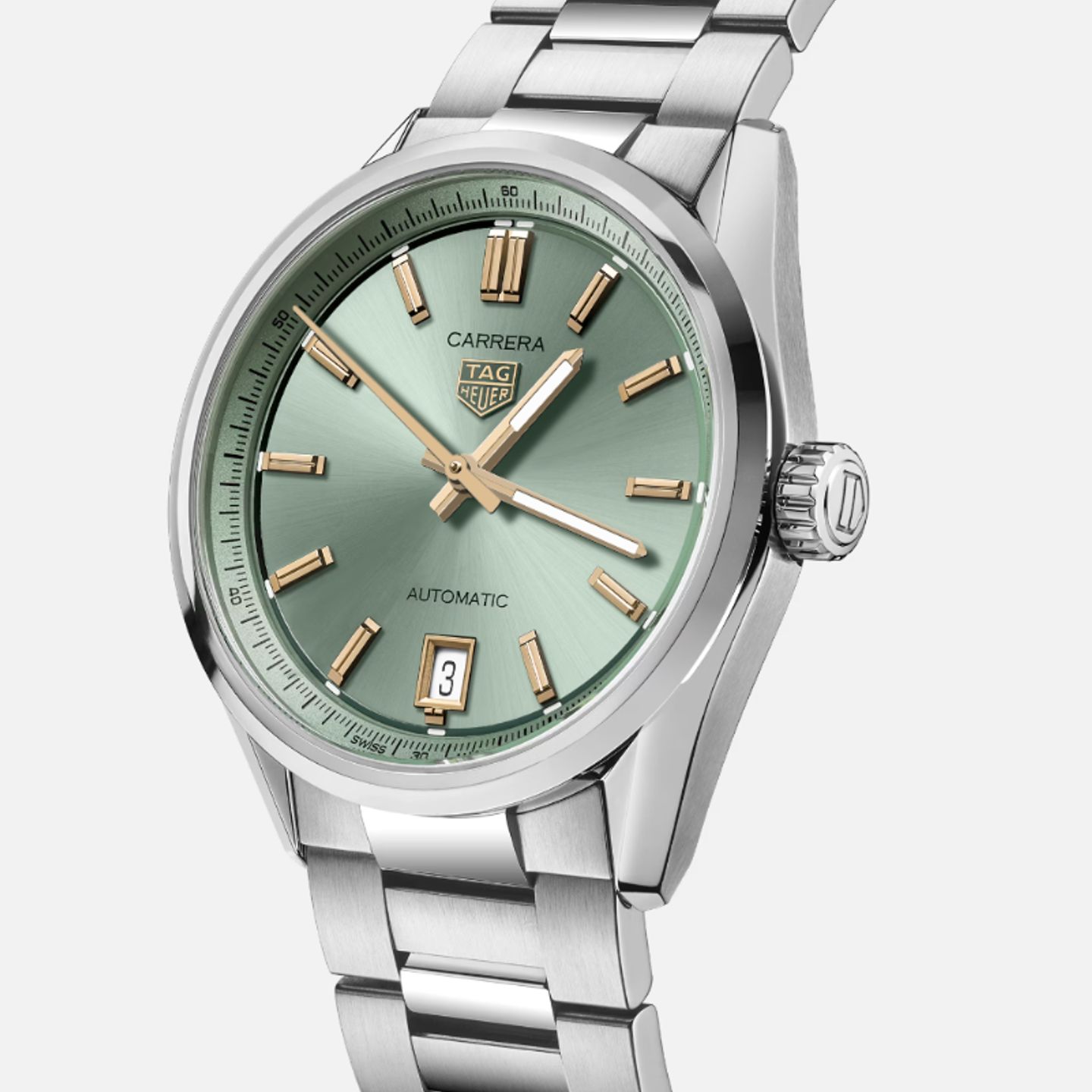 TAG Heuer Carrera Lady WBN2312.BA0001 (2024) - Groen wijzerplaat 36mm Staal (1/1)