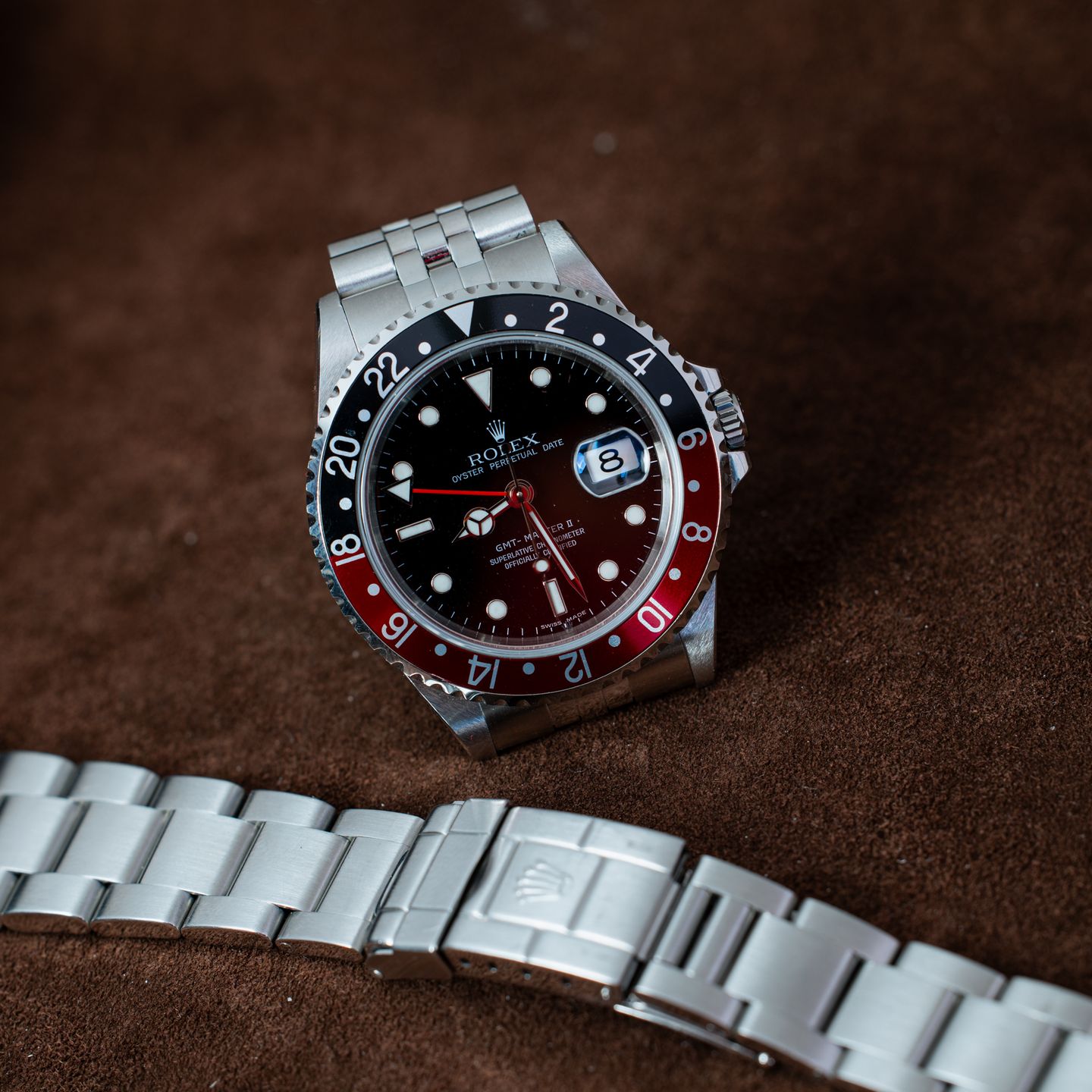 Rolex GMT-Master II 16710 (2007) - Zwart wijzerplaat 40mm Staal (1/8)