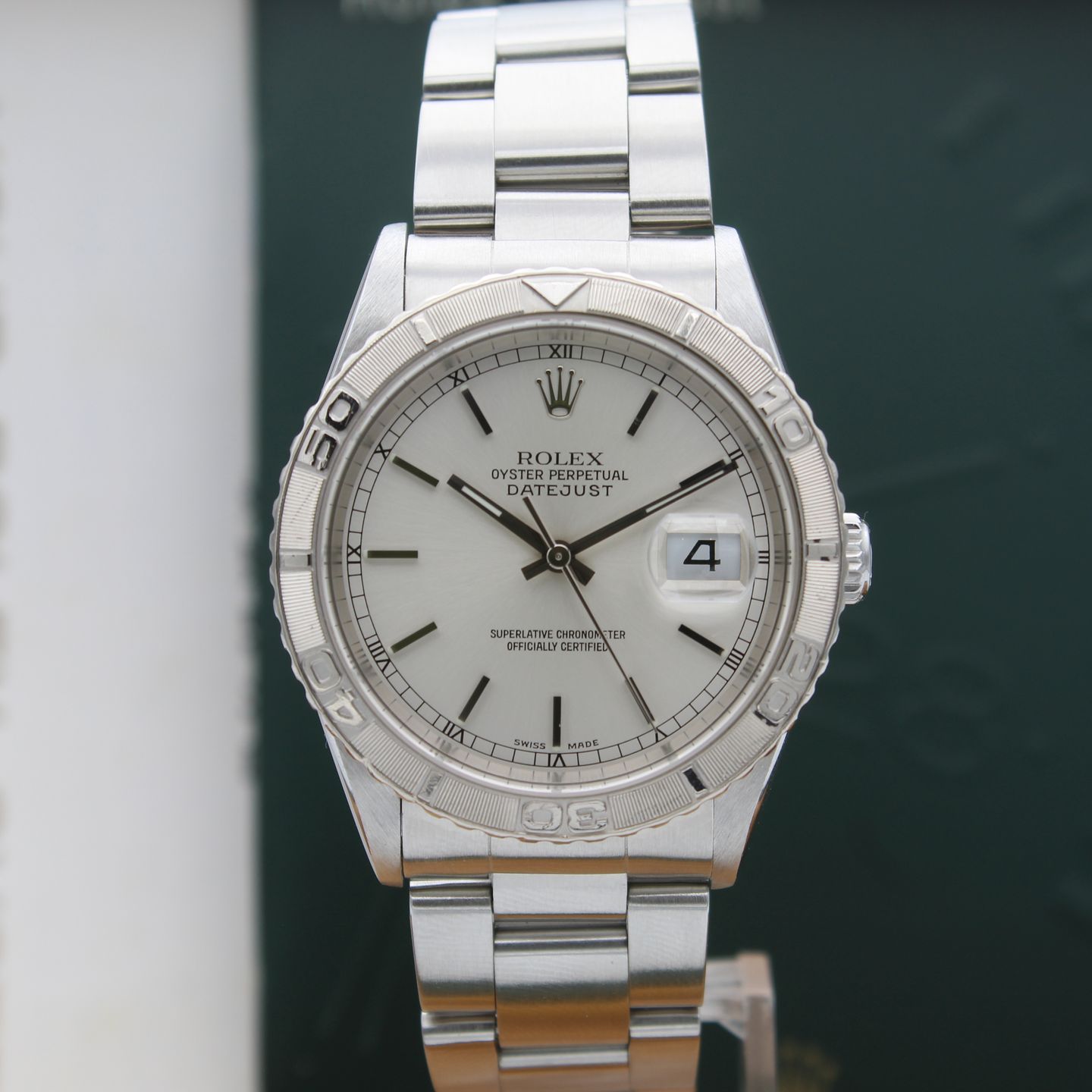 Rolex Datejust Turn-O-Graph 16264 (2001) - Zilver wijzerplaat 36mm Staal (1/8)