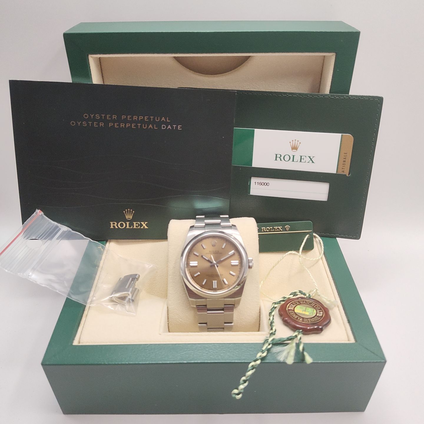 Rolex Oyster Perpetual 36 116000 (2015) - Bronze dial 36 mm Steel case (8/8)