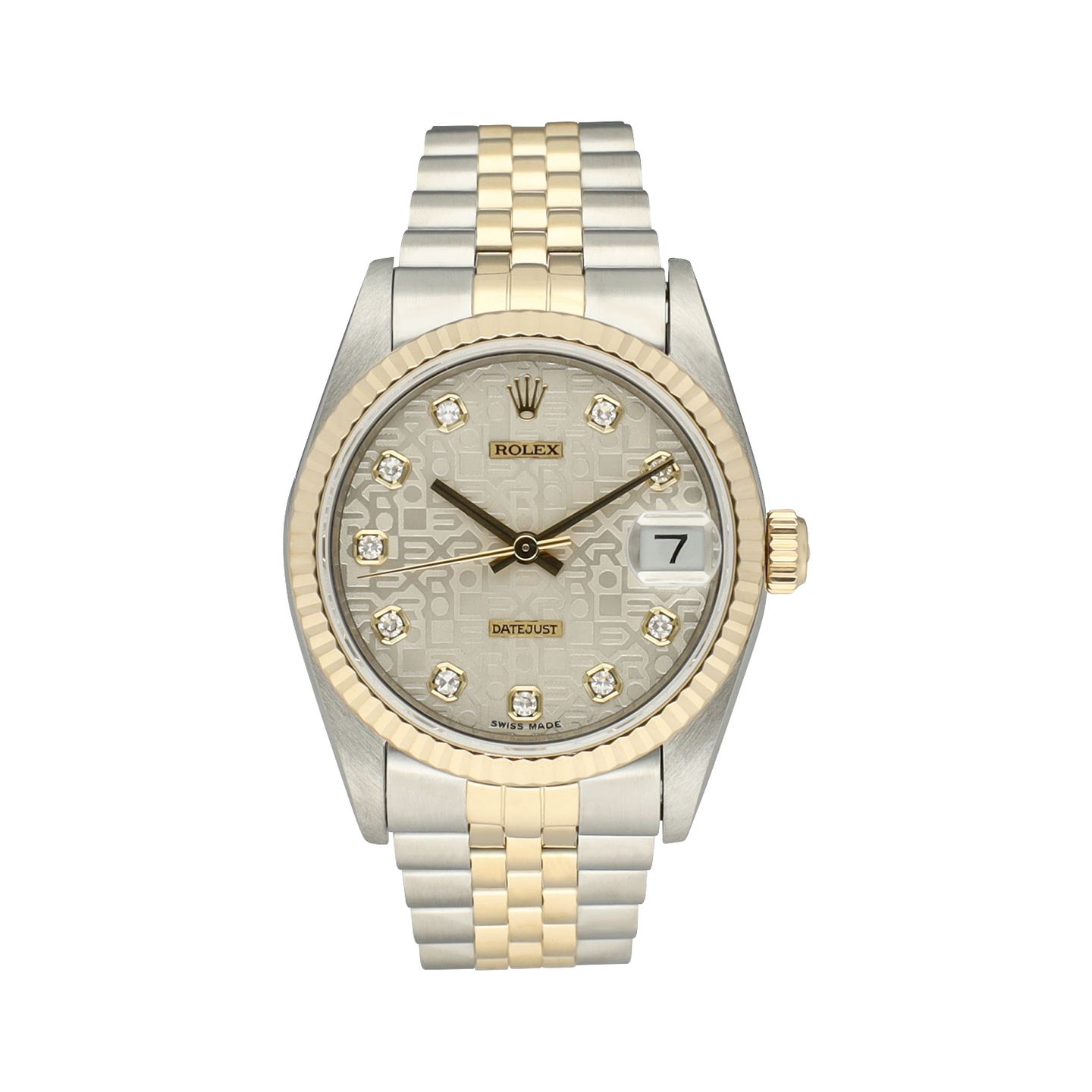 Rolex Datejust 31 68273 (1995) - Silver dial 31 mm Gold/Steel case (3/8)