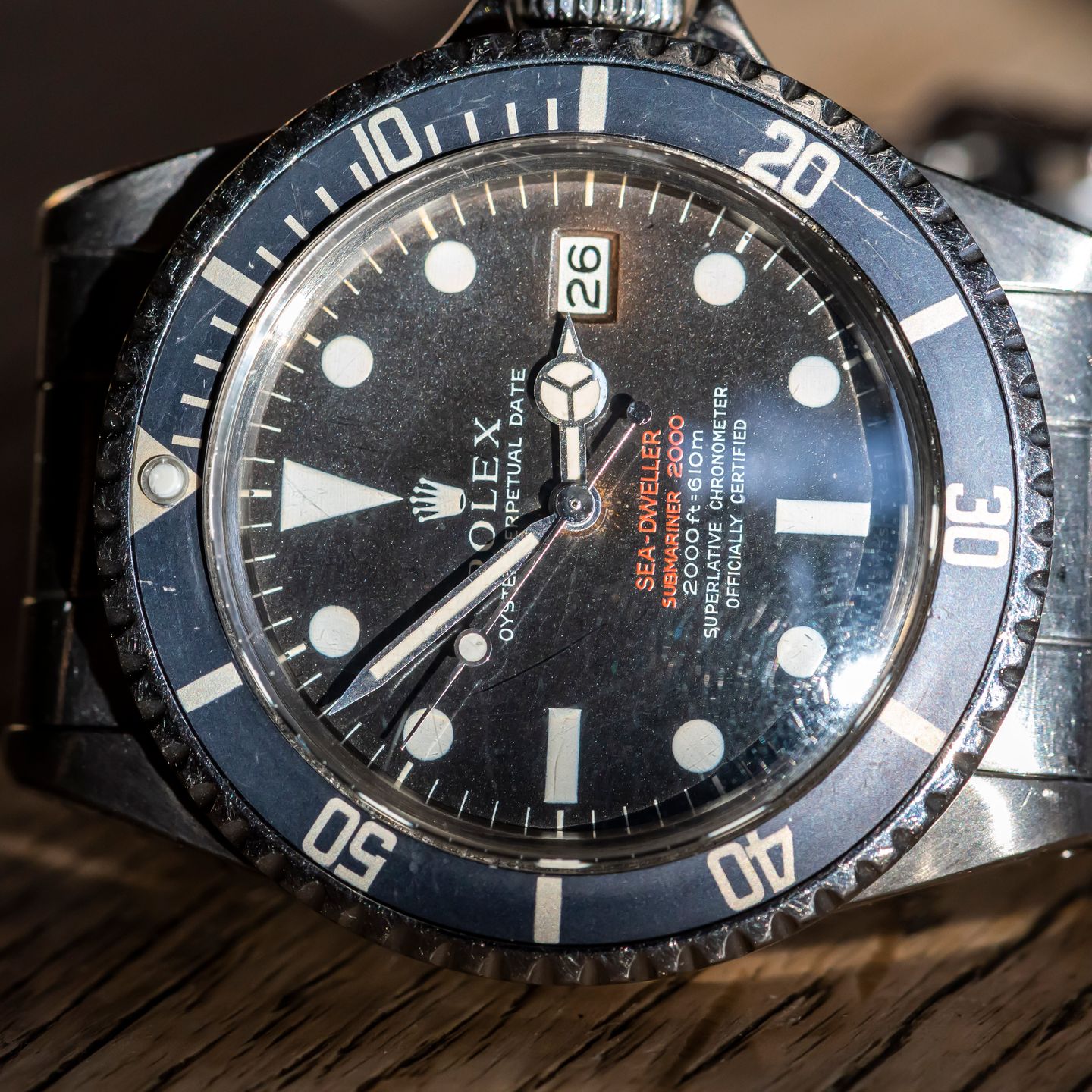 Rolex Sea-Dweller 1665 (1971) - Black dial 40 mm Steel case (7/8)