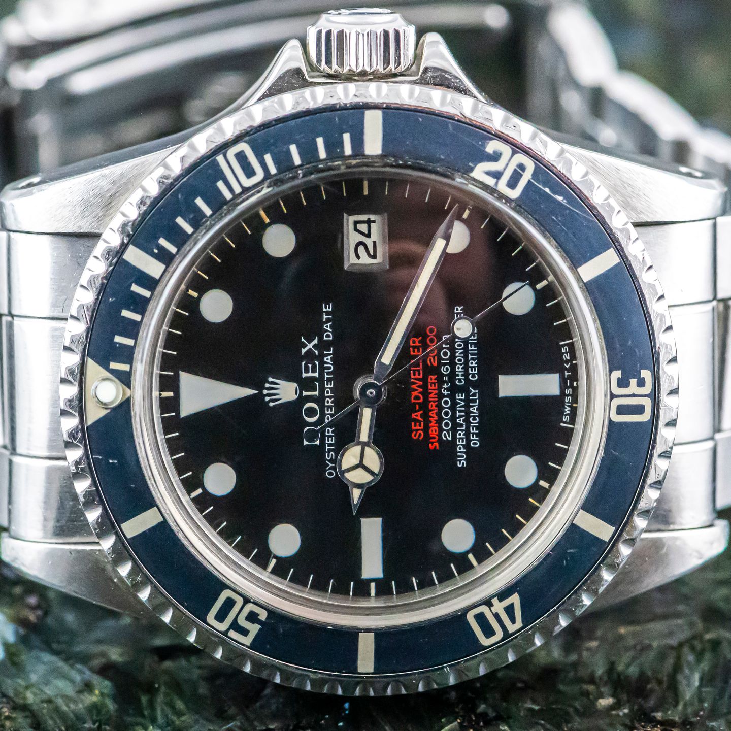 Rolex Sea-Dweller 1665 (1971) - Zwart wijzerplaat 40mm Staal (2/8)