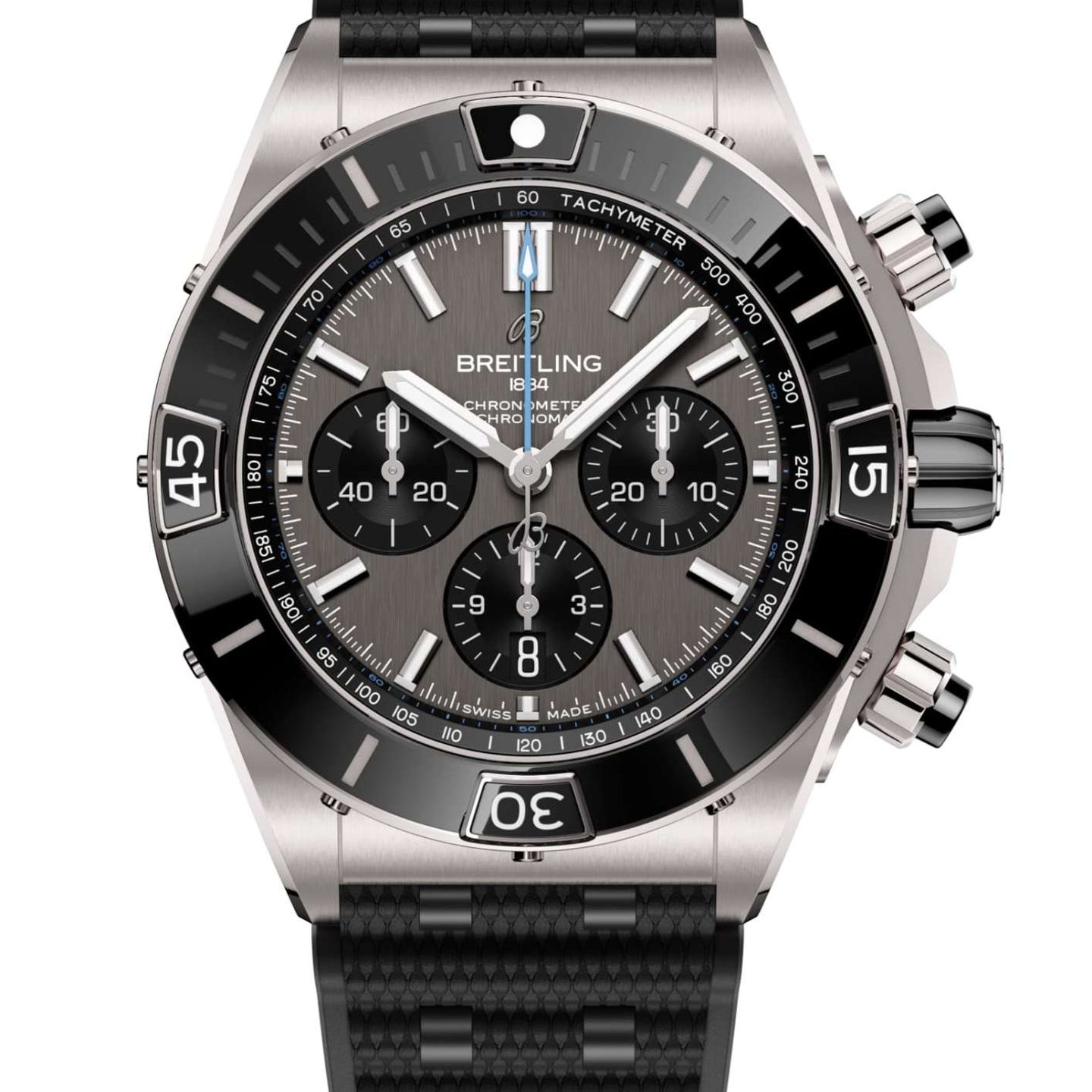 Breitling Super Chronomat EB0136251M1S1 (2024) - Grijs wijzerplaat 44mm Titanium (1/1)