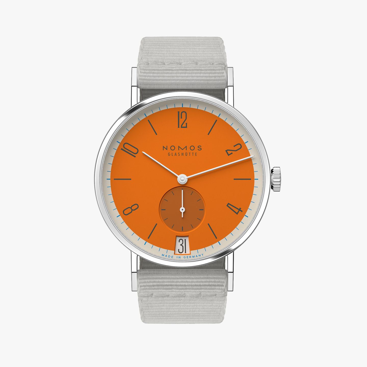 NOMOS Tangente 179.S17 (2025) - Oranje wijzerplaat 38mm Staal (1/1)
