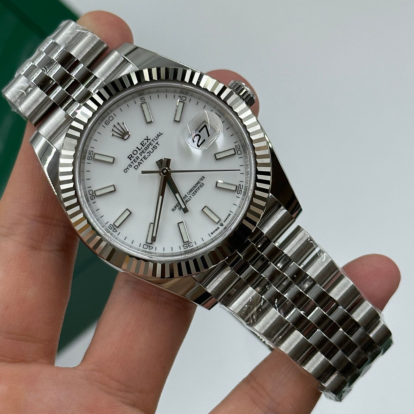 Rolex Datejust 41 126334 (2022) - White dial 41 mm White Gold case (8/8)