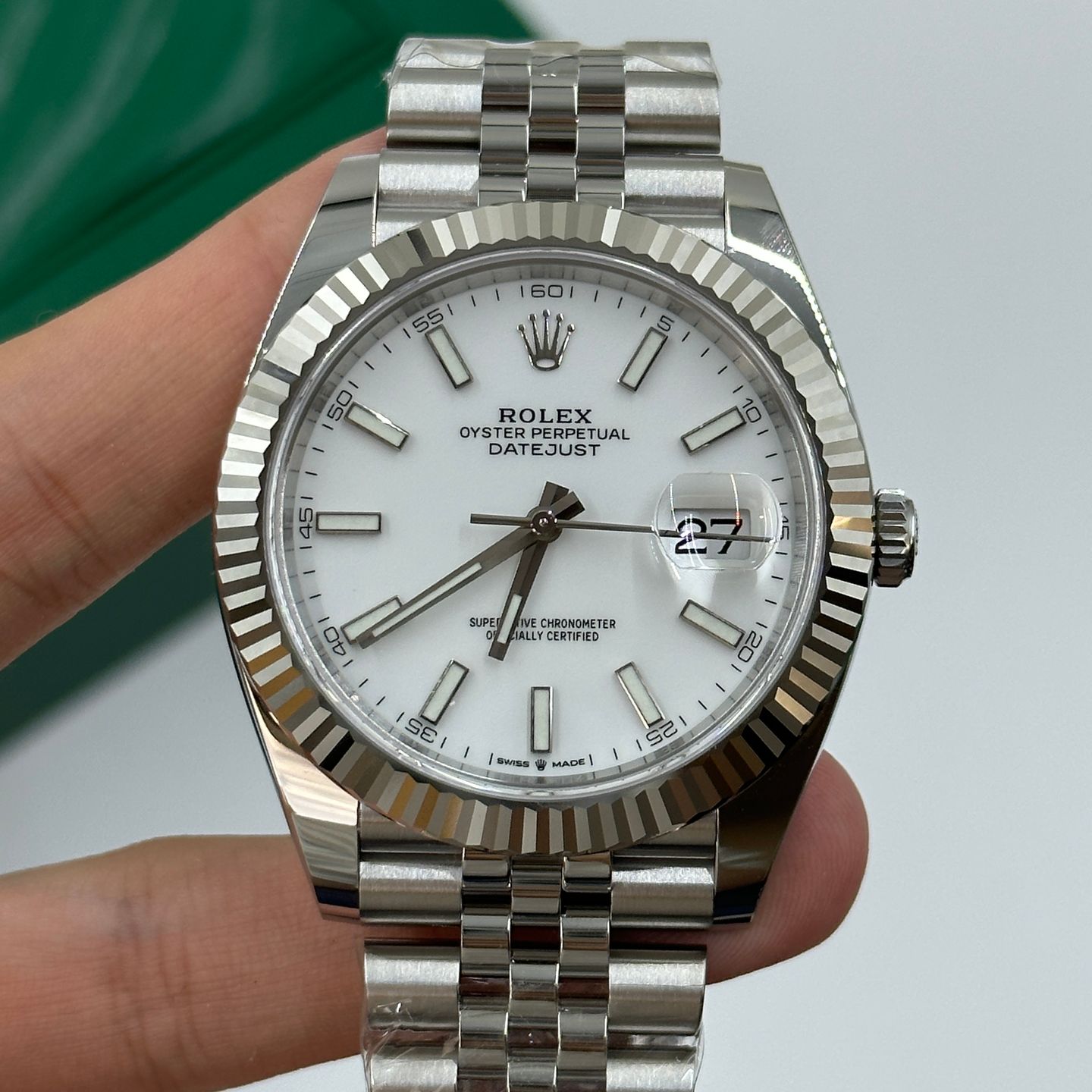 Rolex Datejust 41 126334 (2022) - White dial 41 mm White Gold case (6/8)