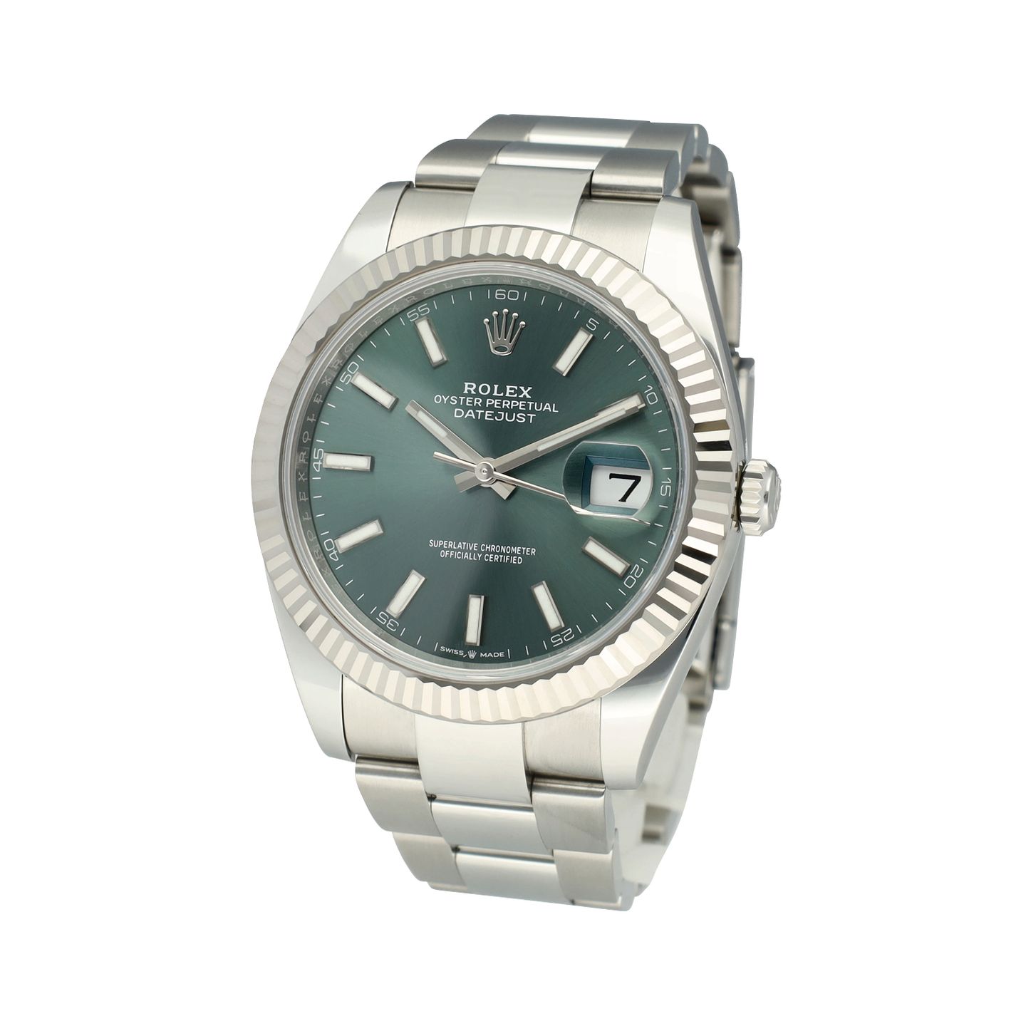 Rolex Datejust 41 126334 (2024) - Groen wijzerplaat 41mm Staal (3/7)