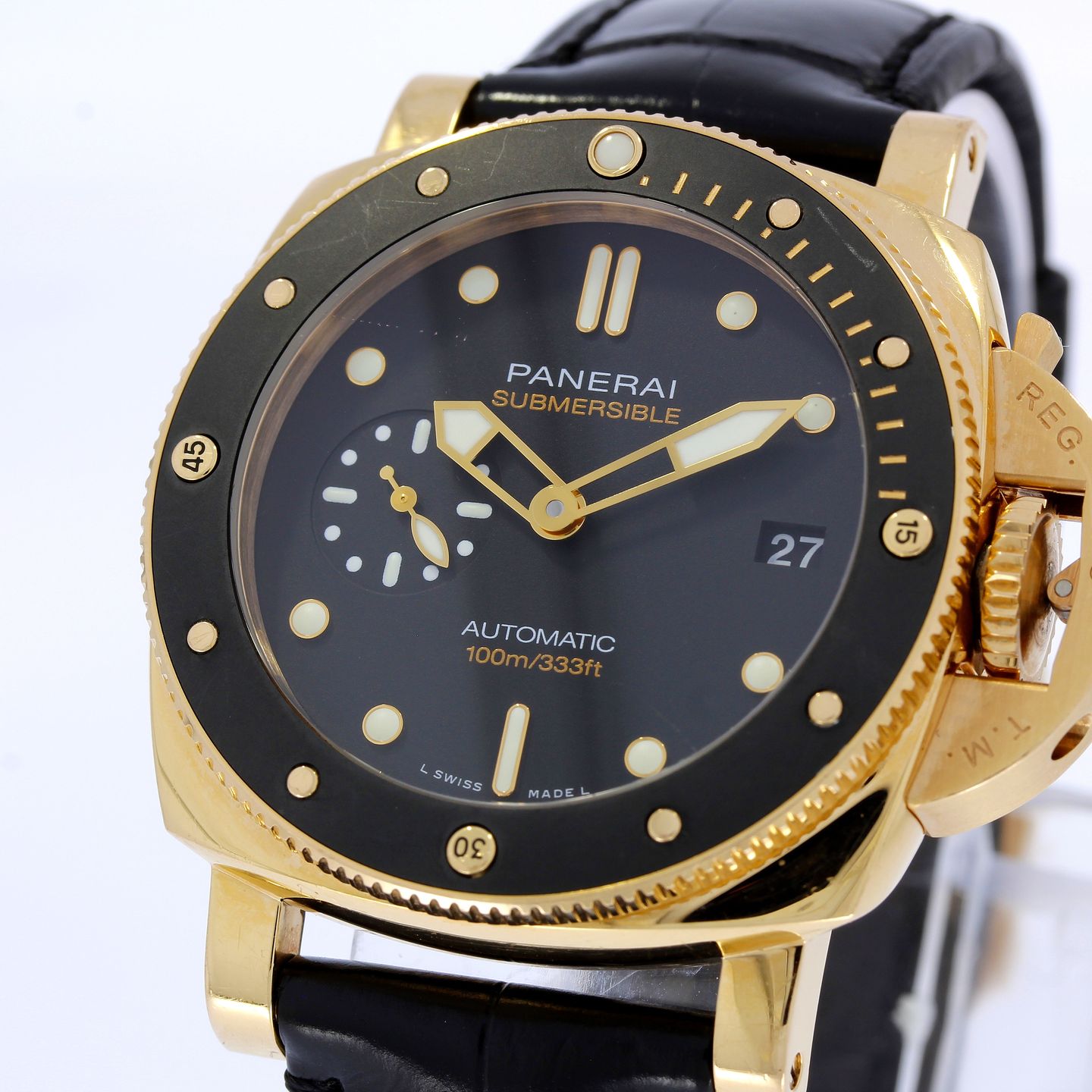 Panerai Luminor Submersible PAM 00974 (2019) - Black dial 42 mm Rose Gold case (3/16)