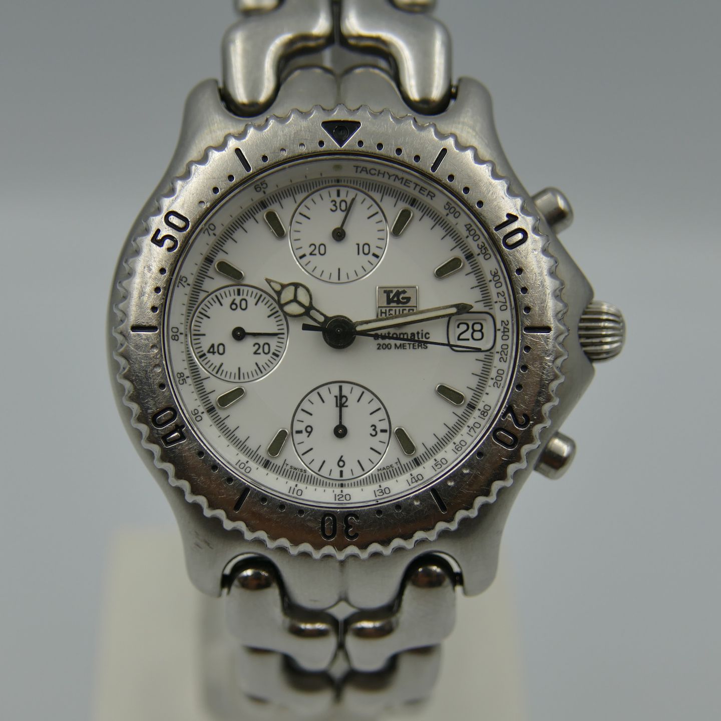 TAG Heuer Vintage 90's vintage mens Tag Heuer S/EL link CG 2110 RO automatic chronograph vj 7750 - (2/8)