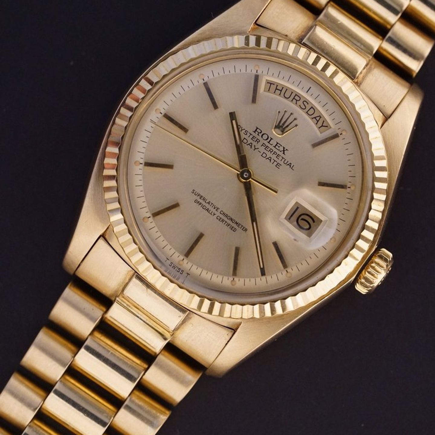 Rolex Day-Date 1803 (1978) - Gold dial 36 mm Yellow Gold case (2/8)
