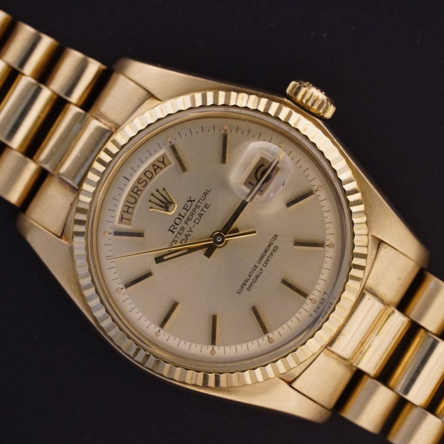 Rolex Day-Date 1803 (1978) - Gold dial 36 mm Yellow Gold case (1/8)