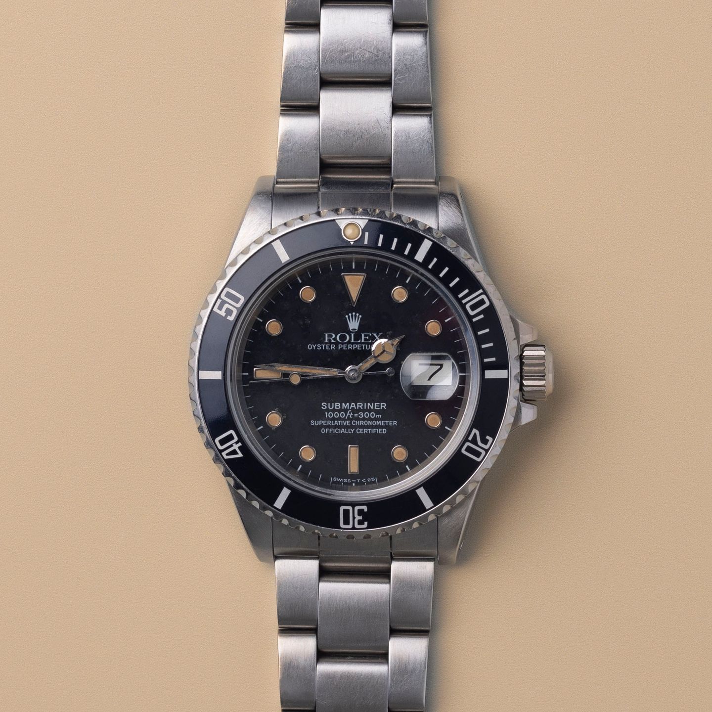 Rolex Submariner Date 168000 (1986) - Zwart wijzerplaat 40mm Staal (1/4)