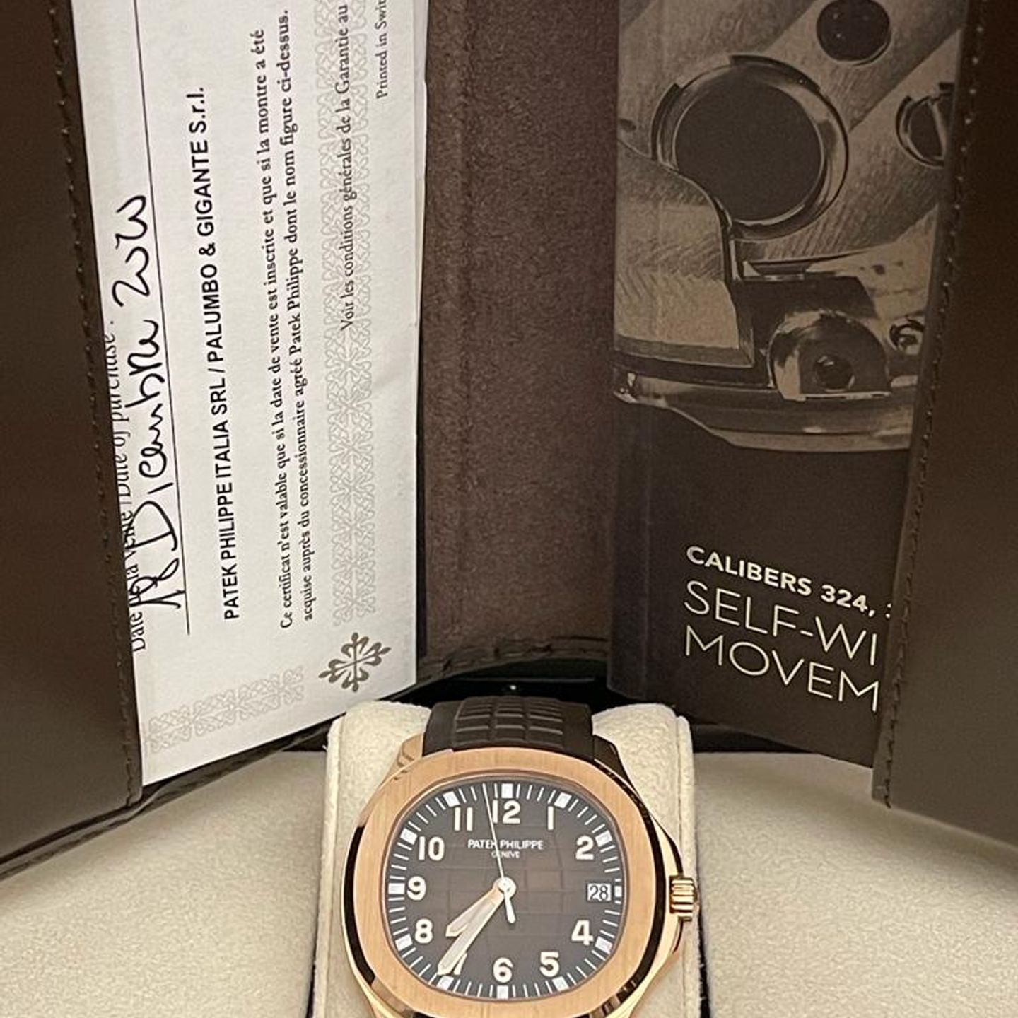 Patek Philippe Aquanaut 5167 (2020) - Brown dial 40 mm Rose Gold case (4/4)