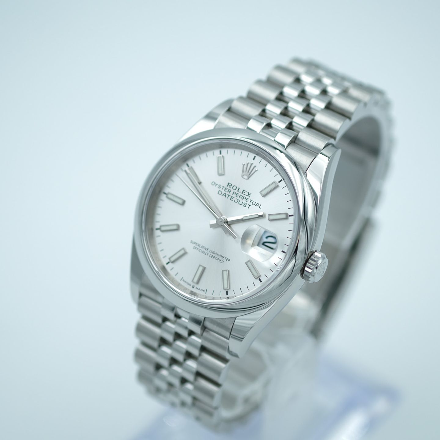 Rolex Datejust 36 126200 (2023) - Zilver wijzerplaat 36mm Staal (3/8)