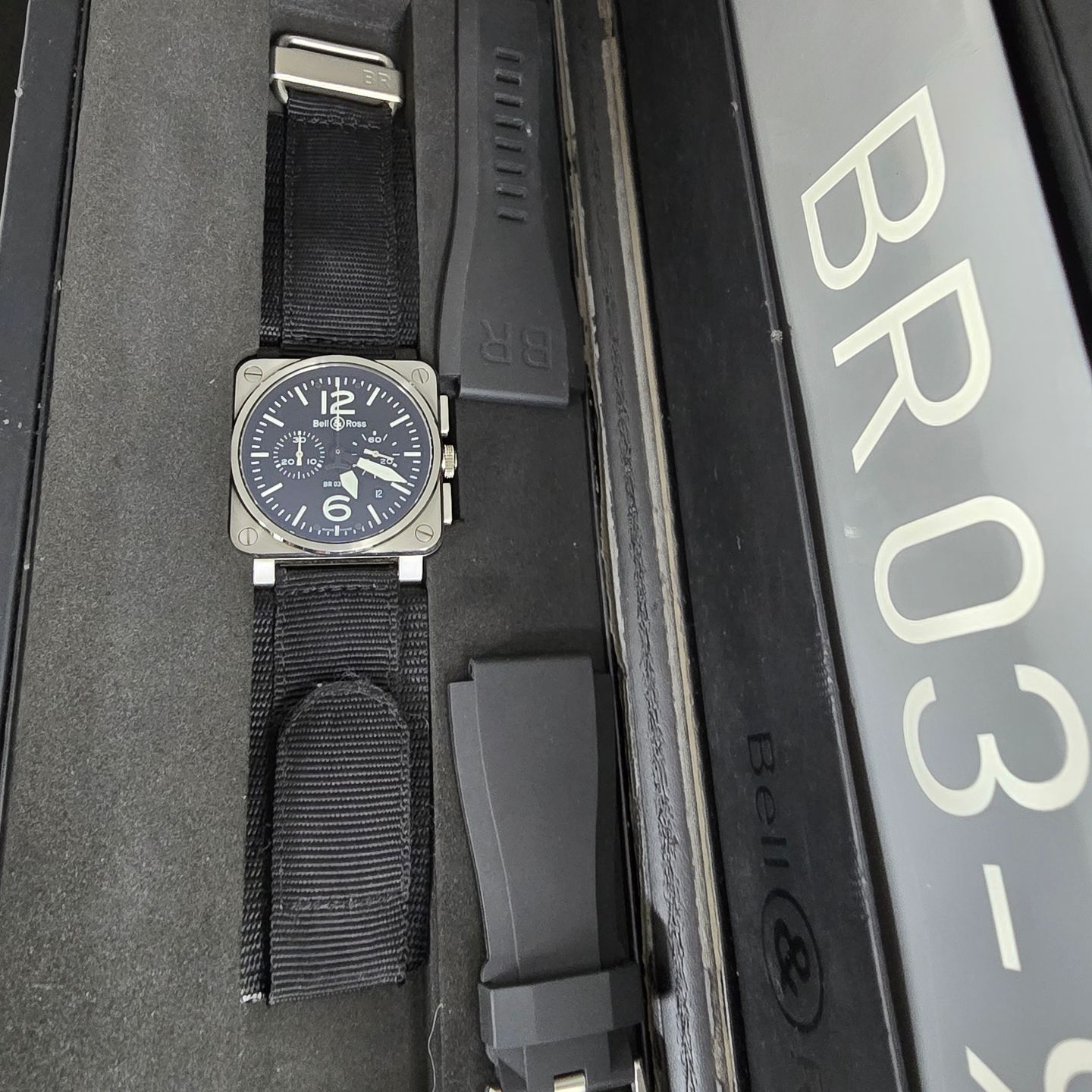 Bell & Ross Instruments BR0394-BL-ST (Onbekend (willekeurig serienummer)) - Zwart wijzerplaat 42mm Keramiek (5/7)