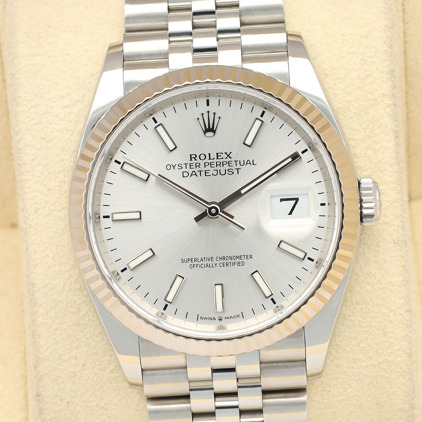 Rolex Datejust 36 126234 (2023) - Zilver wijzerplaat 36mm Staal (1/8)