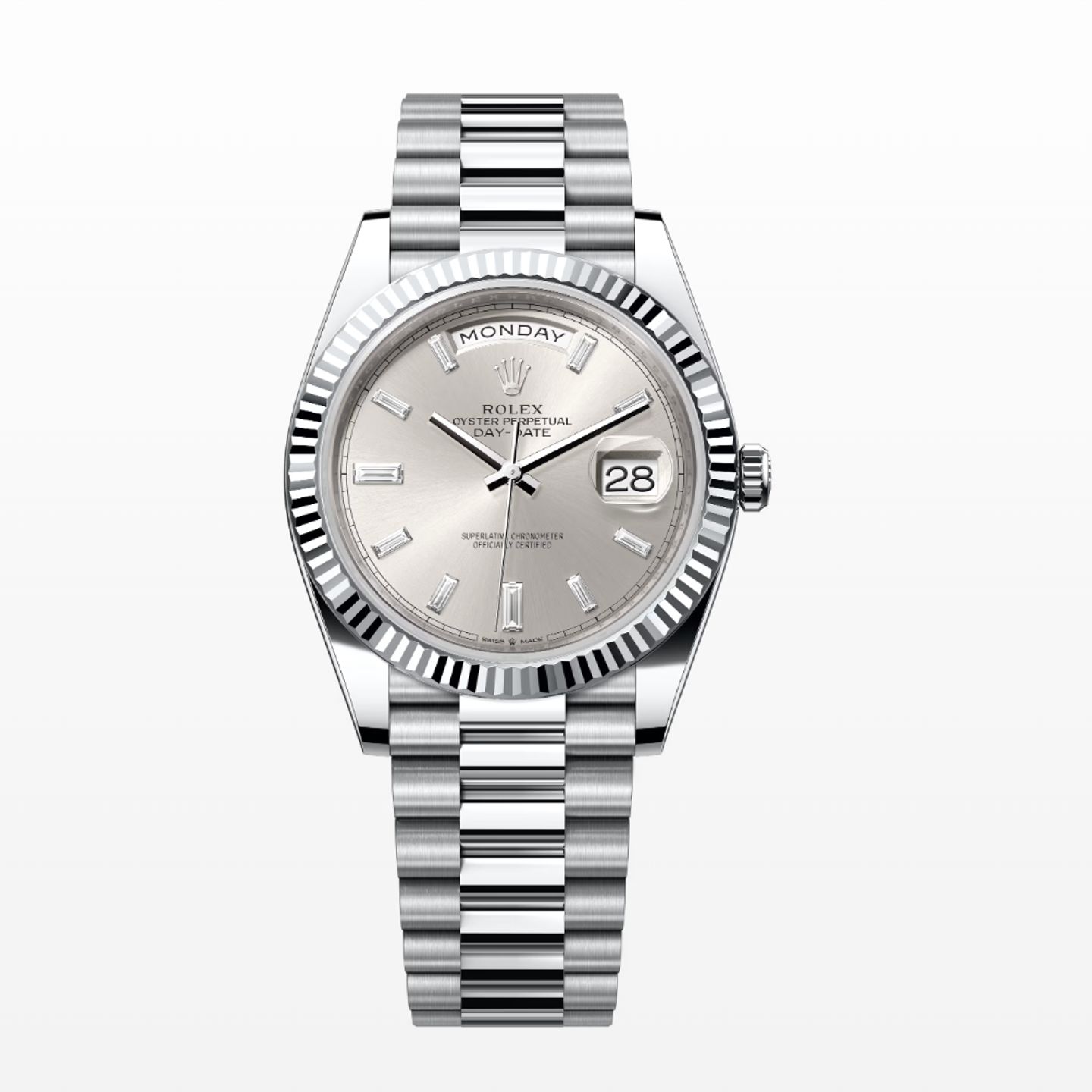 Rolex Day-Date 40 228236 (2023) - Zilver wijzerplaat 40mm Platina (1/1)