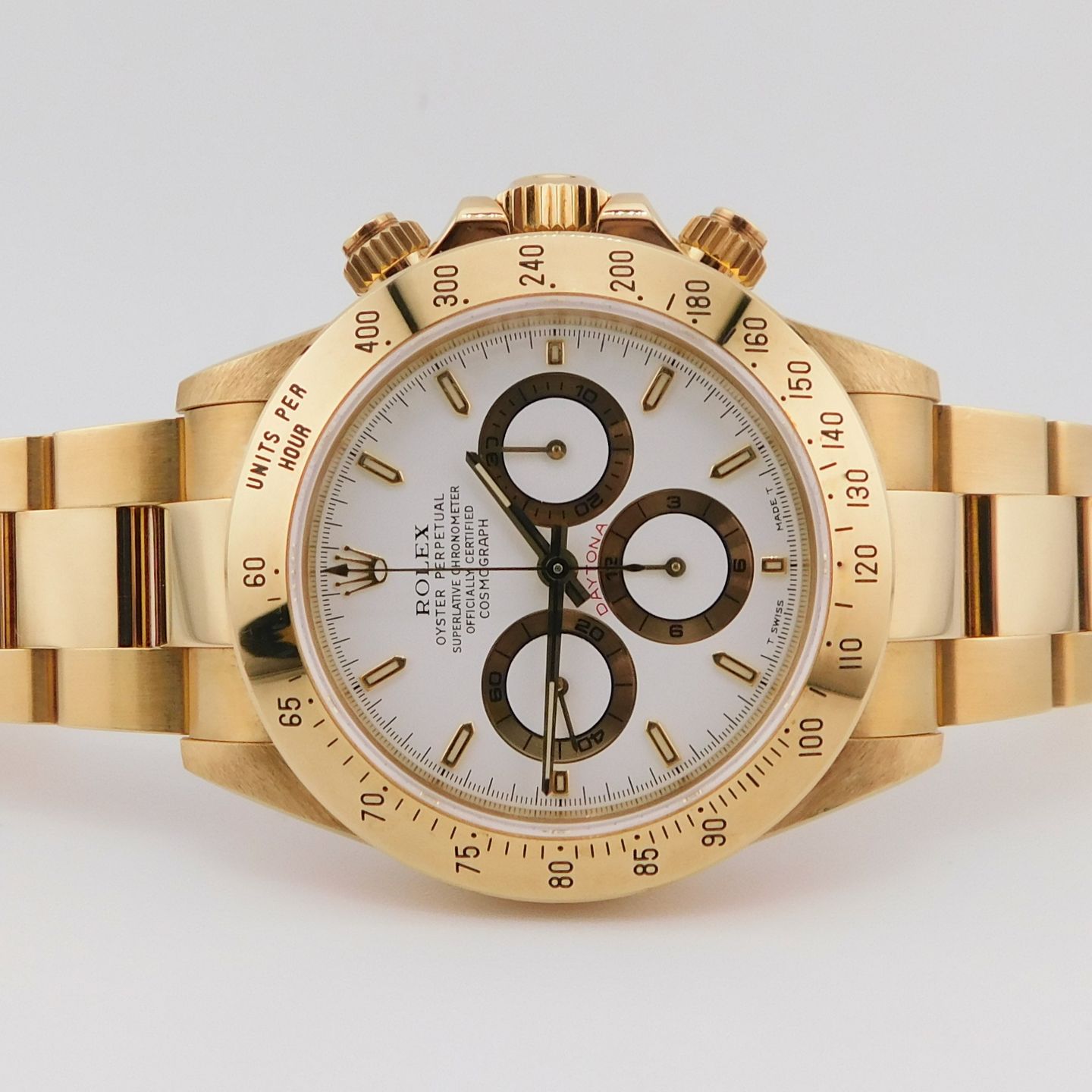 Rolex Daytona 16528 (1998) - Wit wijzerplaat 40mm Geelgoud (3/5)
