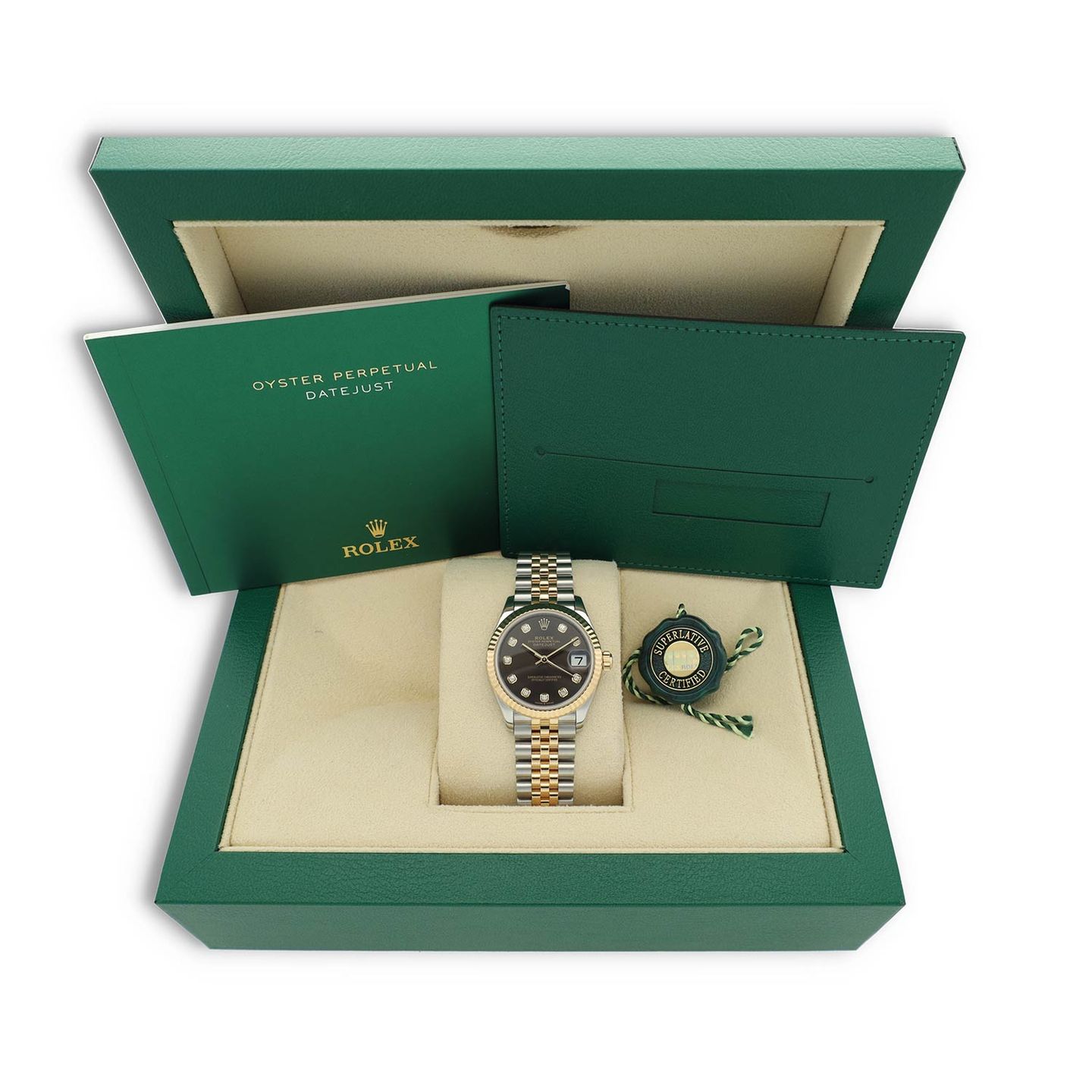 Rolex Datejust 31 278273 (2021) - Grey dial 31 mm Gold/Steel case (8/8)