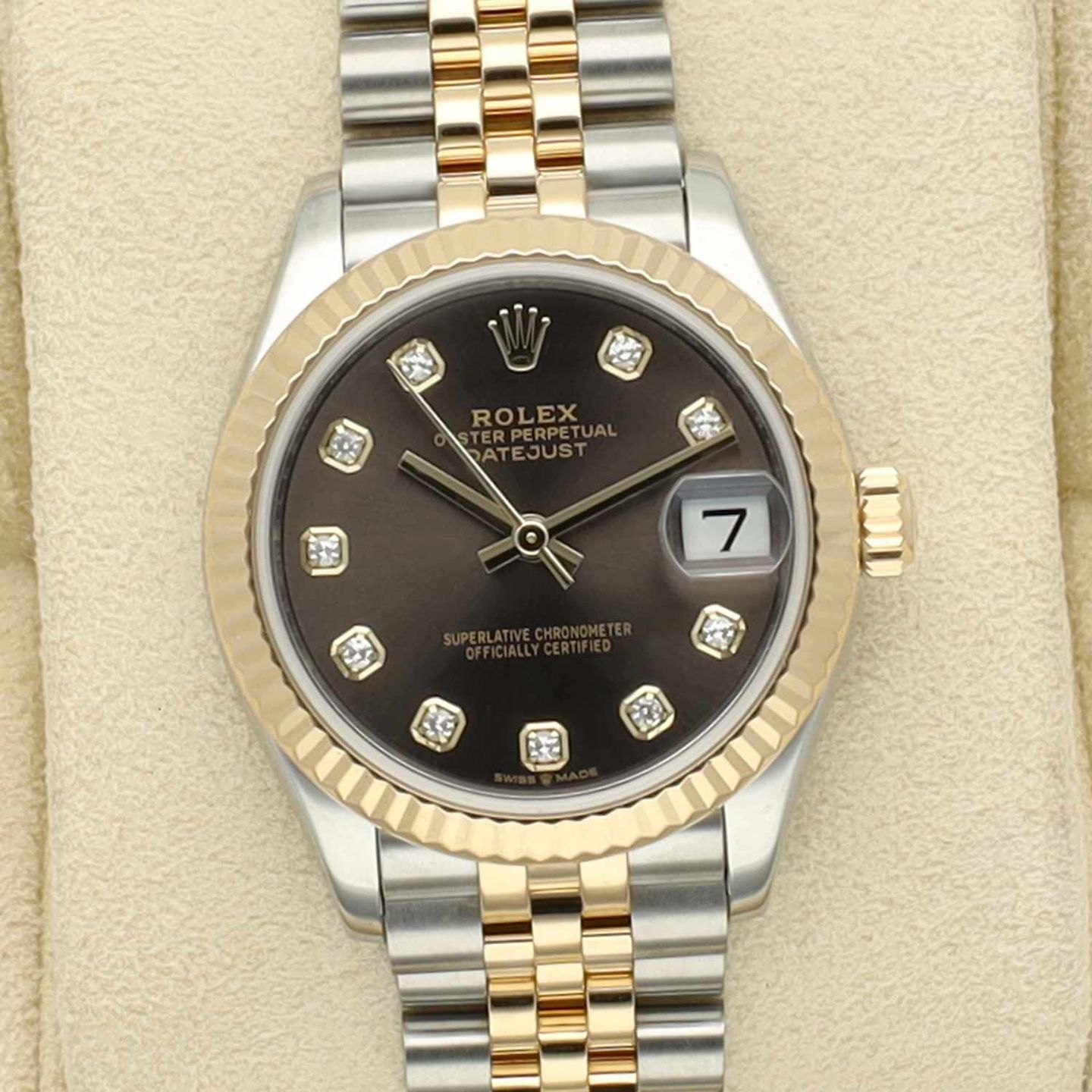 Rolex Datejust 31 278273 (2021) - Grey dial 31 mm Gold/Steel case (1/8)
