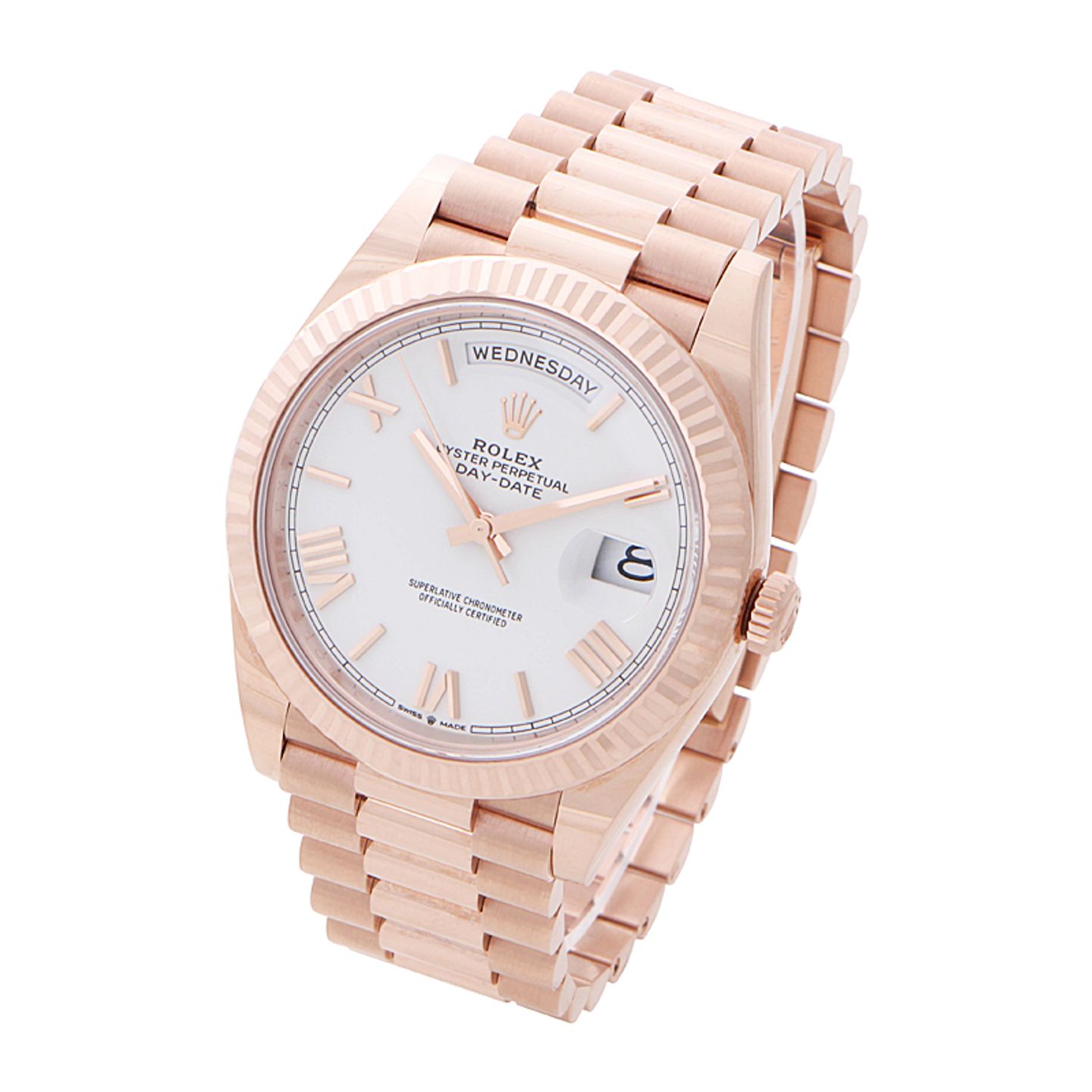 Rolex Day-Date 40 228235 (2021) - White dial 40 mm Rose Gold case (2/4)