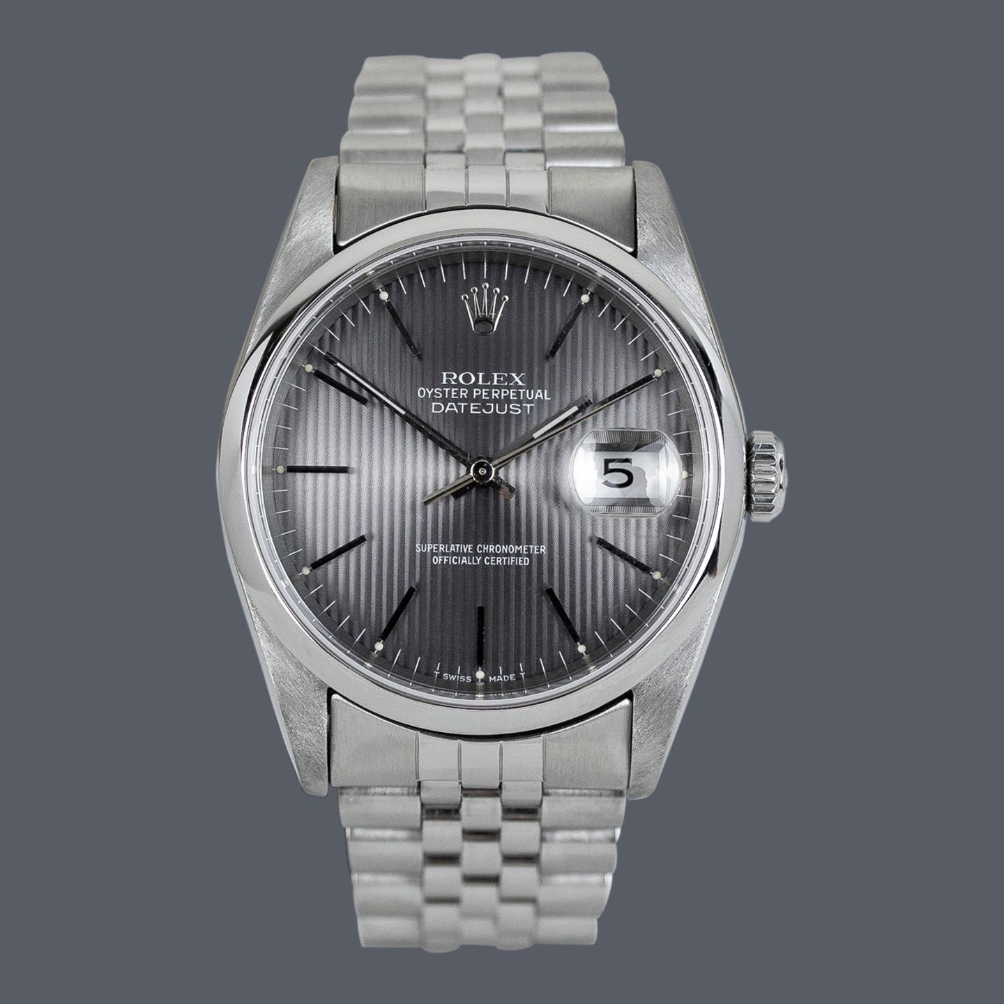 Rolex Datejust 36 16200 (1993) - Grijs wijzerplaat 36mm Staal (1/1)