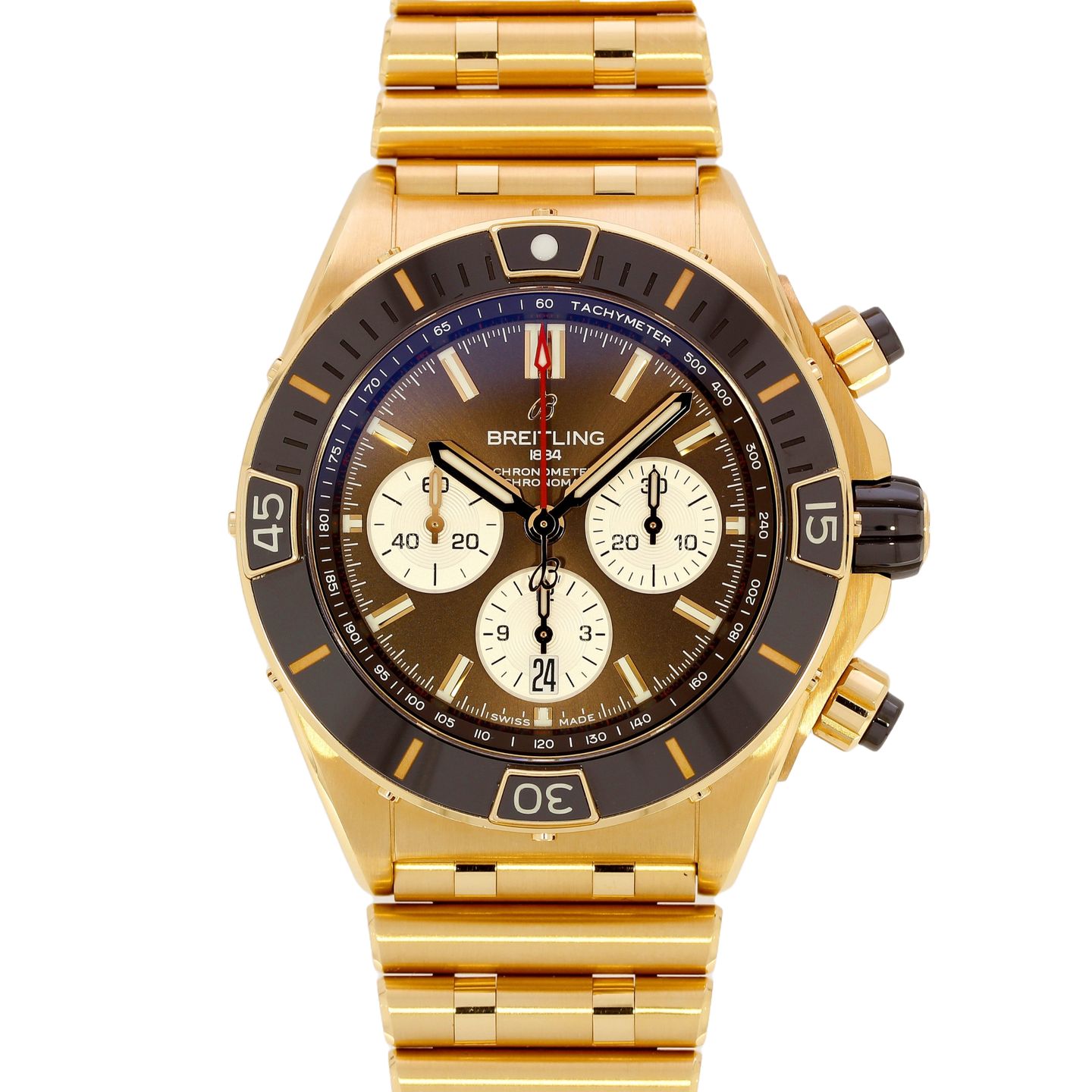 Breitling Chronomat RB0136E31Q1R1 (2023) - Brown dial 44 mm Red Gold case (1/6)