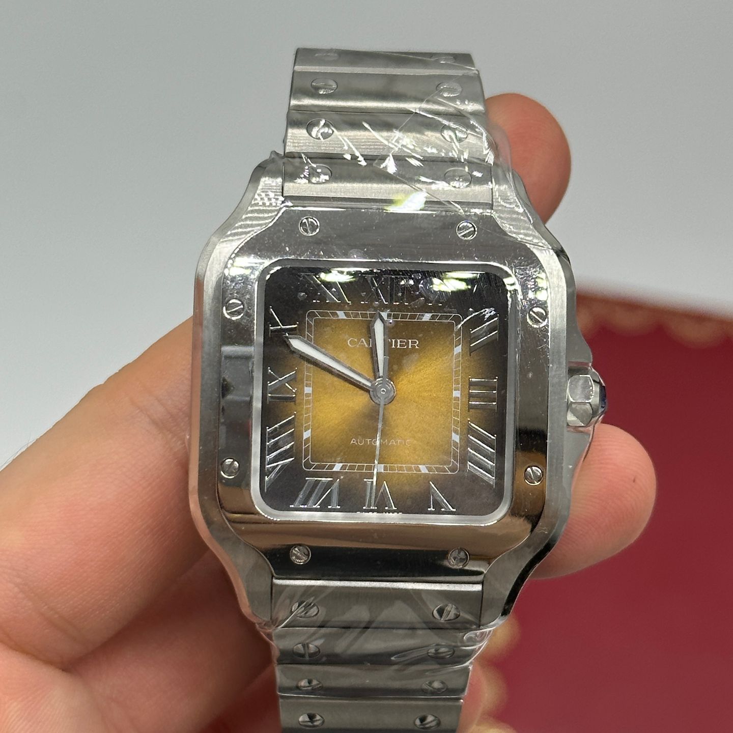 Cartier Santos WSSA0065 (2024) - Bruin wijzerplaat 35mm Staal (5/8)