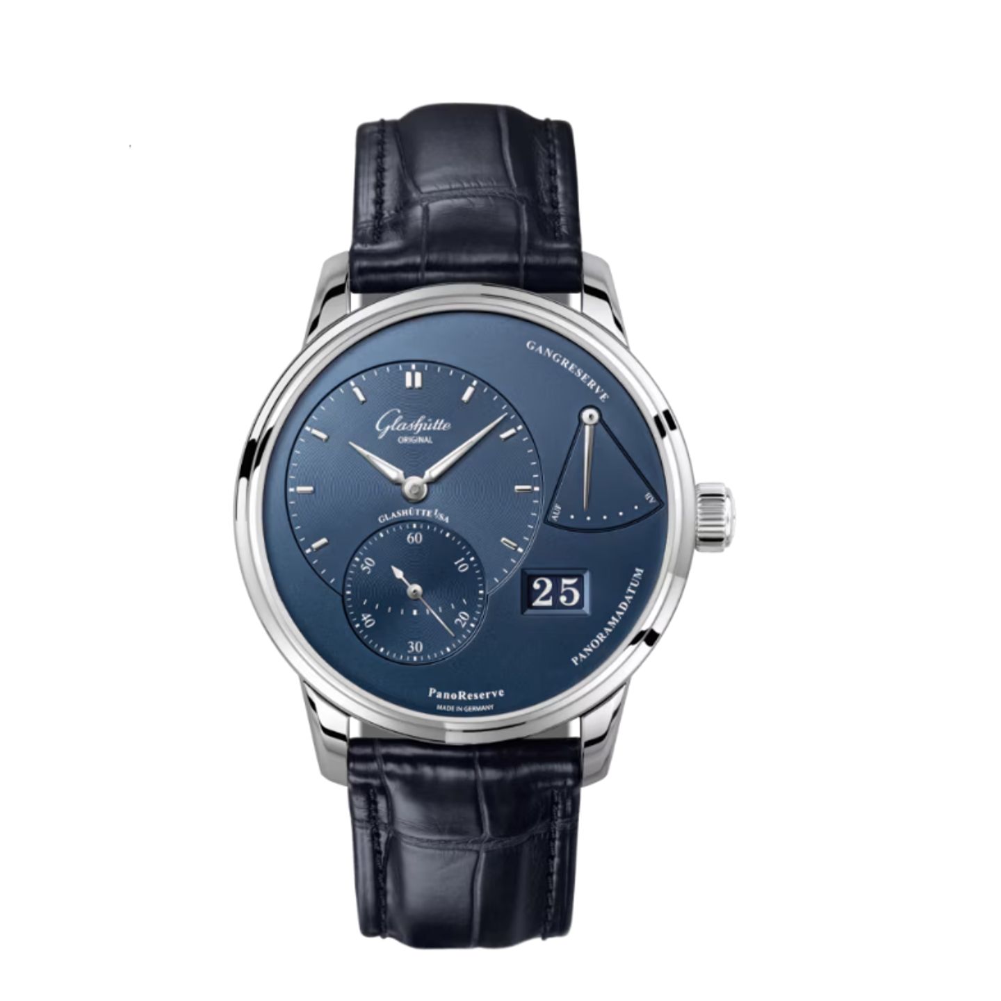 Glashütte Original PanoReserve 1-65-01-26-12-61 (2023) - Blue dial 40 mm Steel case (1/1)