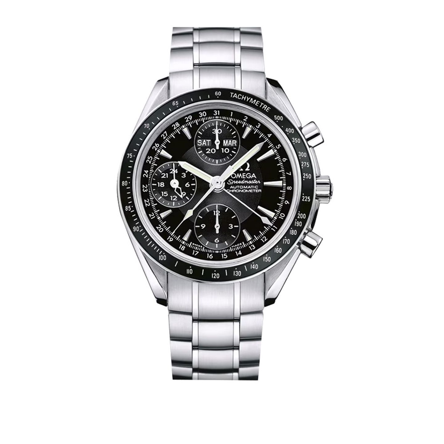 Omega Speedmaster Day Date 3220.50.00 (Unknown (random serial)) - Black dial 40 mm Steel case (1/5)