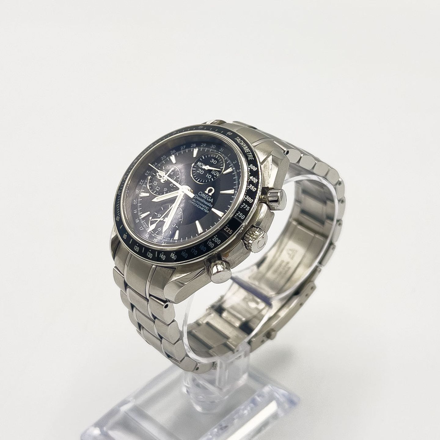 Omega Speedmaster Day Date 3220.50.00 (Unknown (random serial)) - Black dial 40 mm Steel case (2/5)