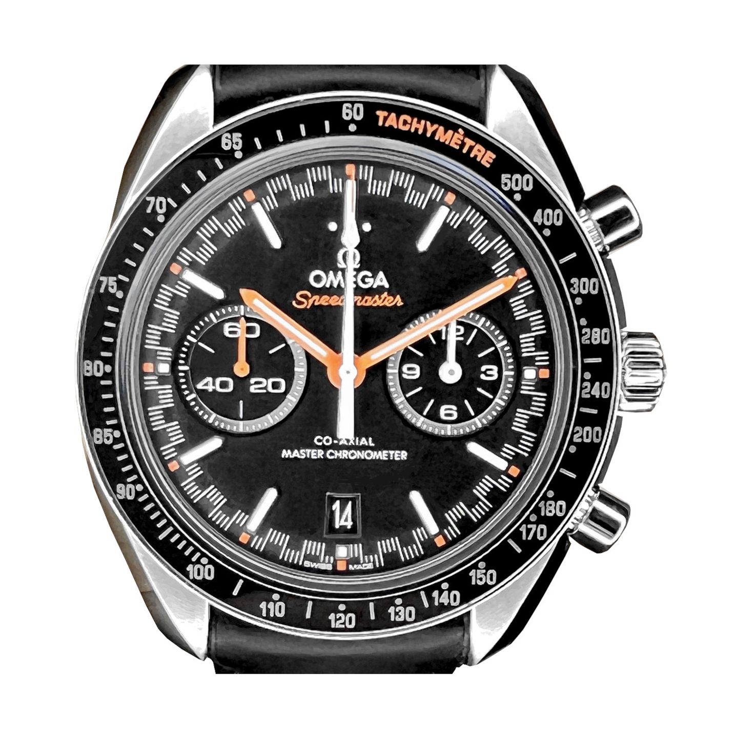 Omega Speedmaster Racing 329.32.44.51.01.001 (2024) - Black dial 44 mm Steel case (1/8)