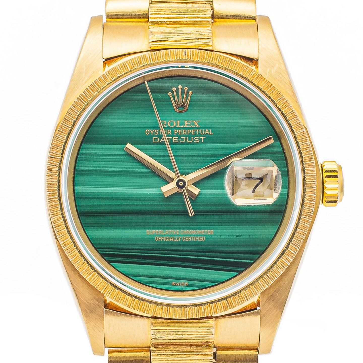 Rolex Datejust 36 1607 (1970) - Green dial 36 mm Yellow Gold case (1/5)
