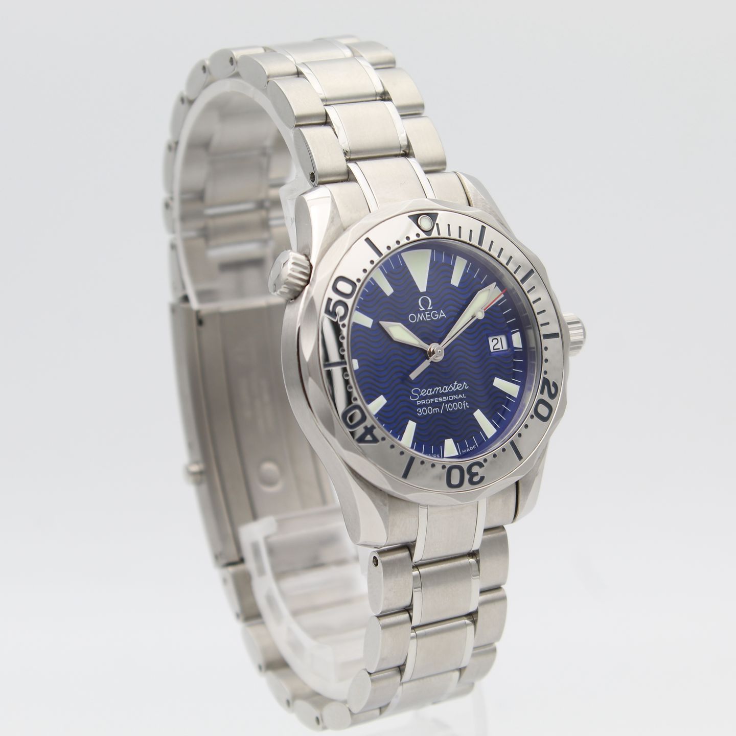 Omega Seamaster 2263.80 (2010) - Blauw wijzerplaat 36mm Staal (4/8)