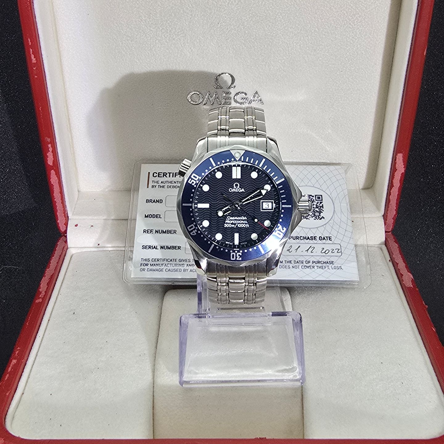 Omega Seamaster Diver 300 M 2561.80 (1998) - Blue dial 36 mm Steel case (8/8)