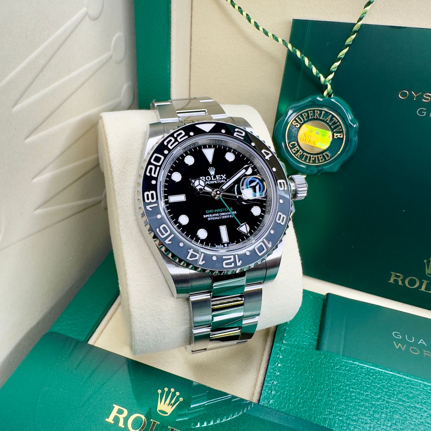 Rolex GMT-Master II 126710GRNR (2024) - Zwart wijzerplaat 40mm Staal (3/8)