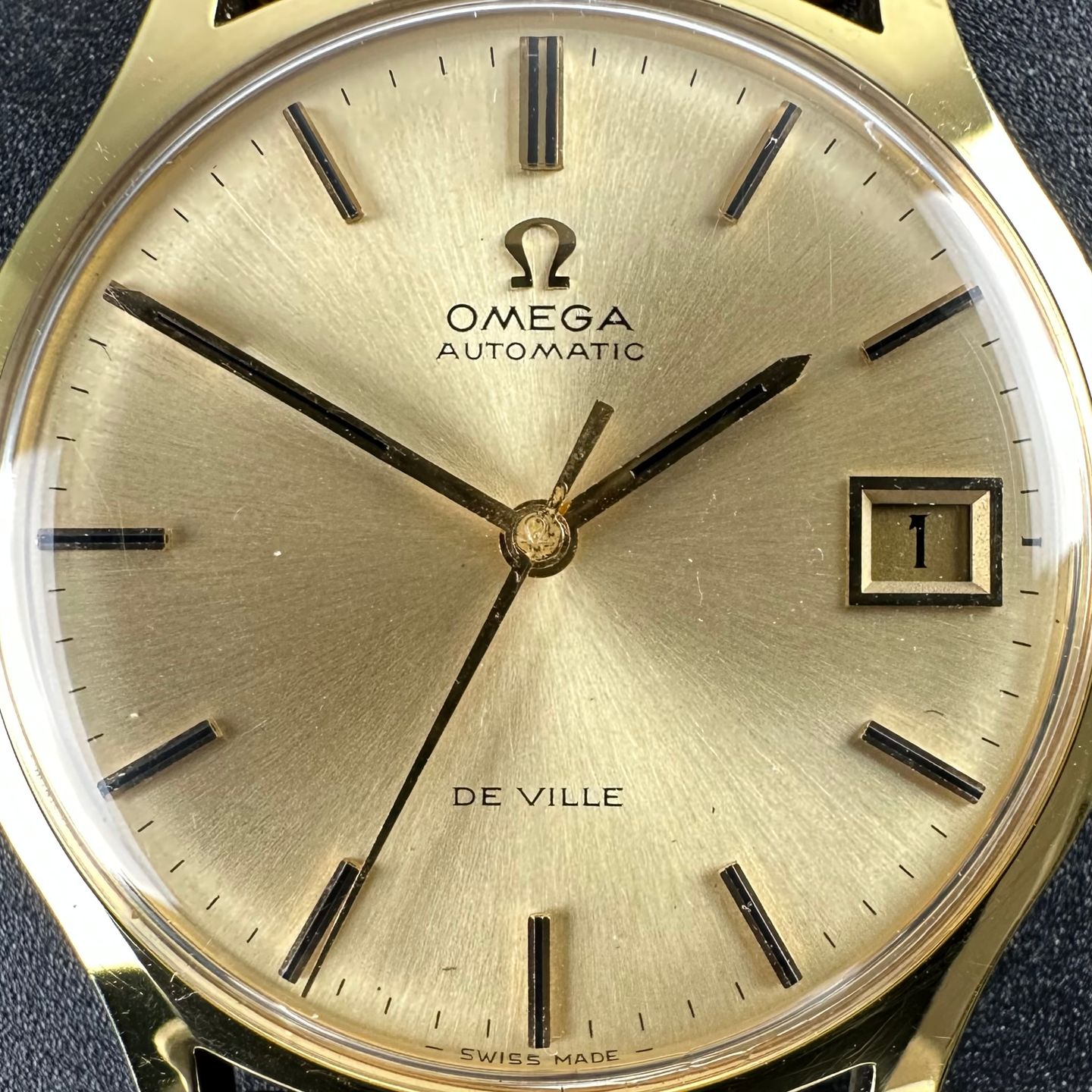 Omega De Ville 162.046 (1970) - Gold dial 33 mm Gold/Steel case (8/8)