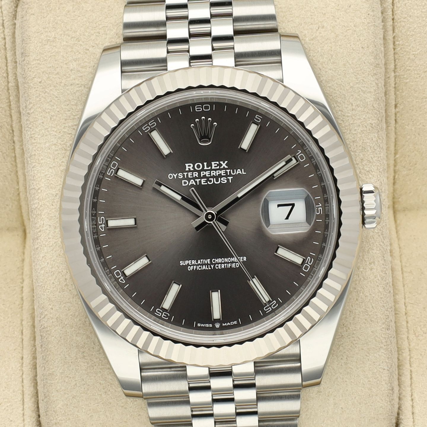 Rolex Datejust 41 126334 (2022) - Grey dial 41 mm Steel case (1/8)