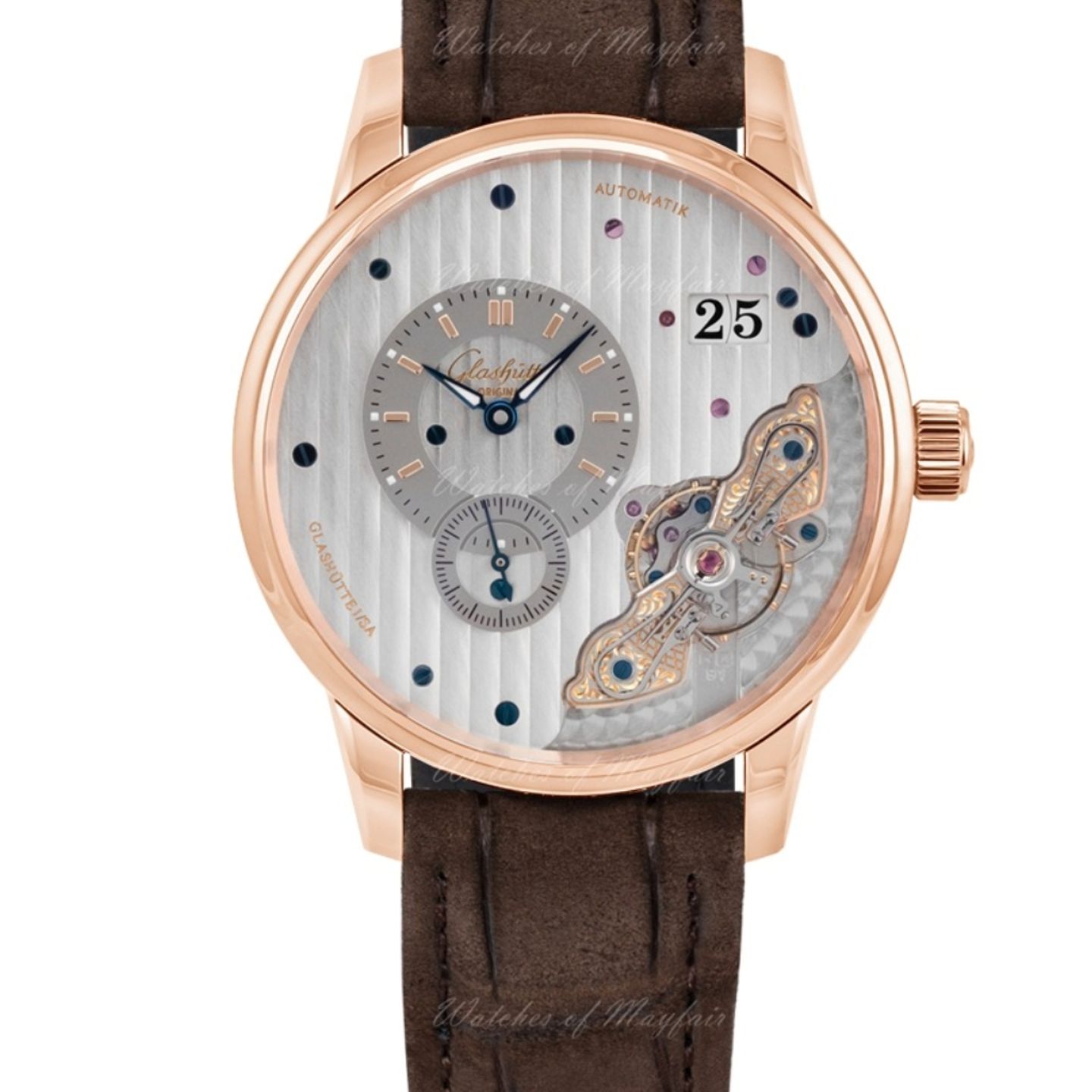 Glashütte Original PanoMaticInverse 1-91-02-01-05-62 (2023) - Zilver wijzerplaat 42mm Roségoud (1/1)