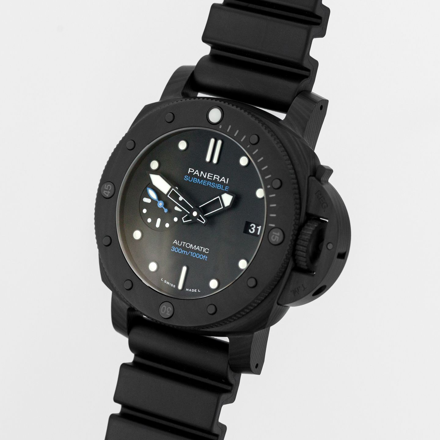 Panerai Luminor Submersible PAM02231 (2023) - Zwart wijzerplaat 42mm Carbon (3/8)