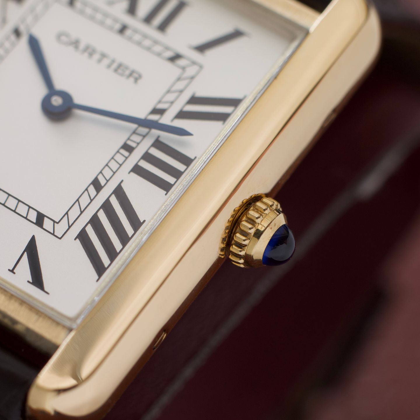 Cartier Tank Solo 3167 (2019) - Silver dial 27 mm Yellow Gold case (7/8)