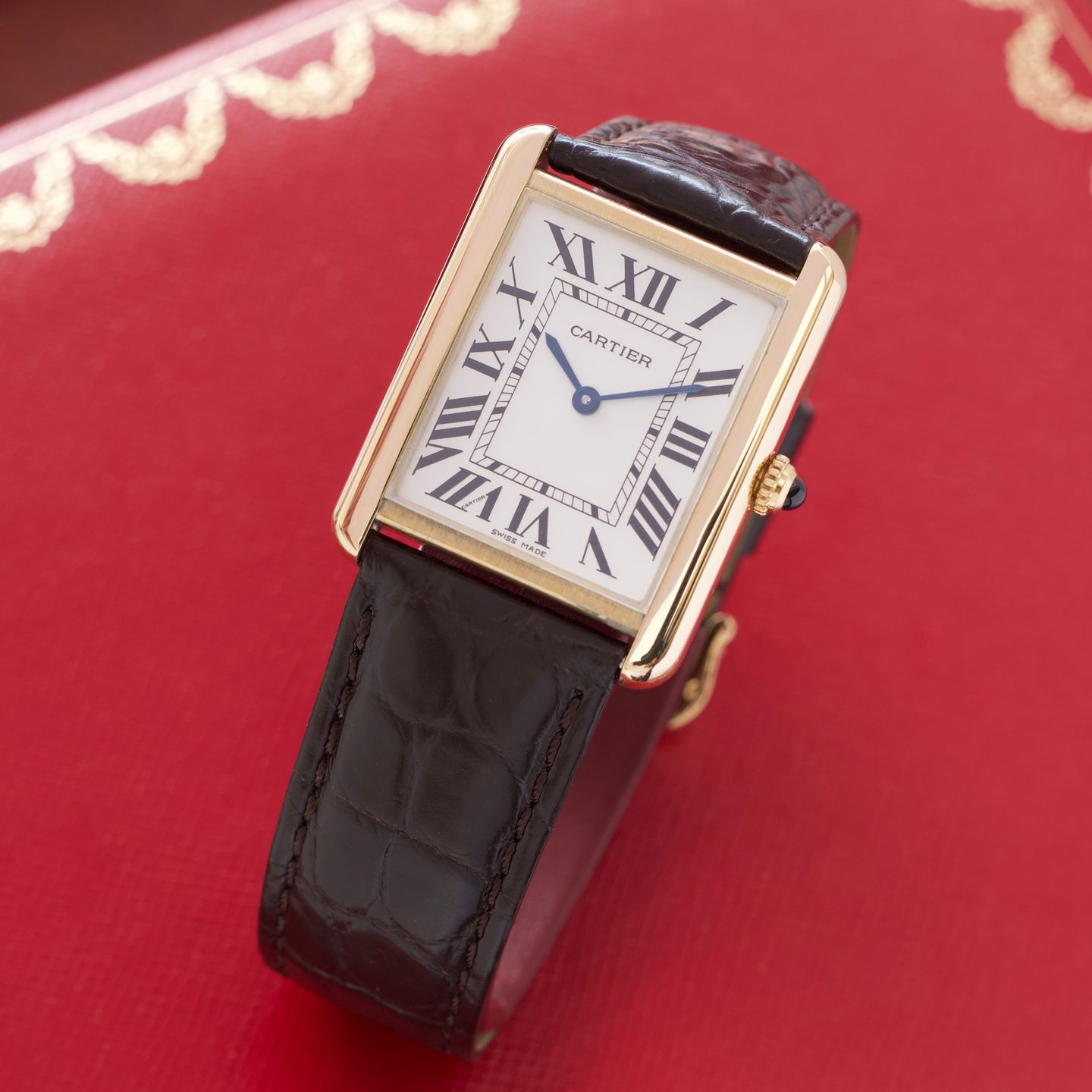 Cartier Tank Solo 3167 (2019) - Zilver wijzerplaat 27mm Geelgoud (4/8)